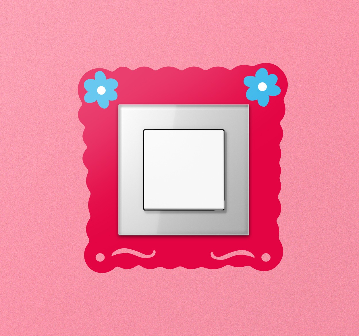 Bloemensticker voor Lichtschakelaar