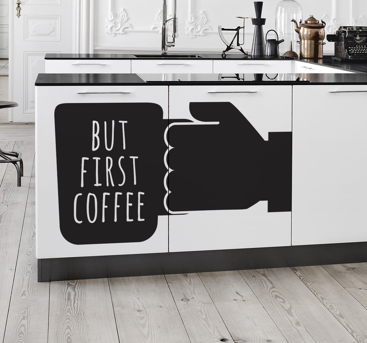 But First Coffee Tekststicker
