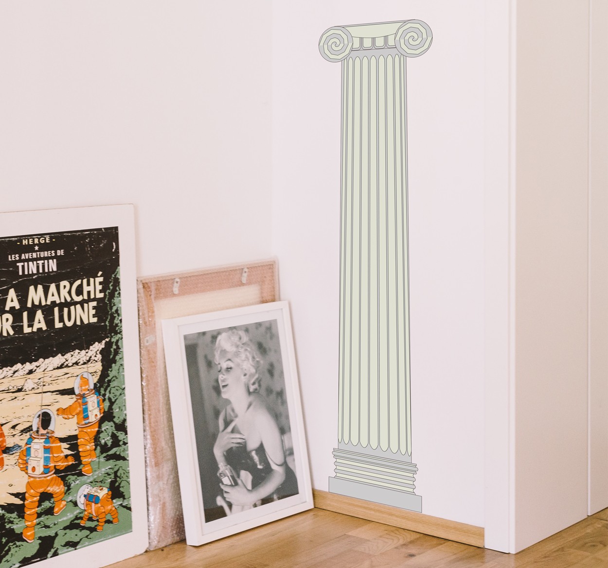 Muursticker Griekse Zuil