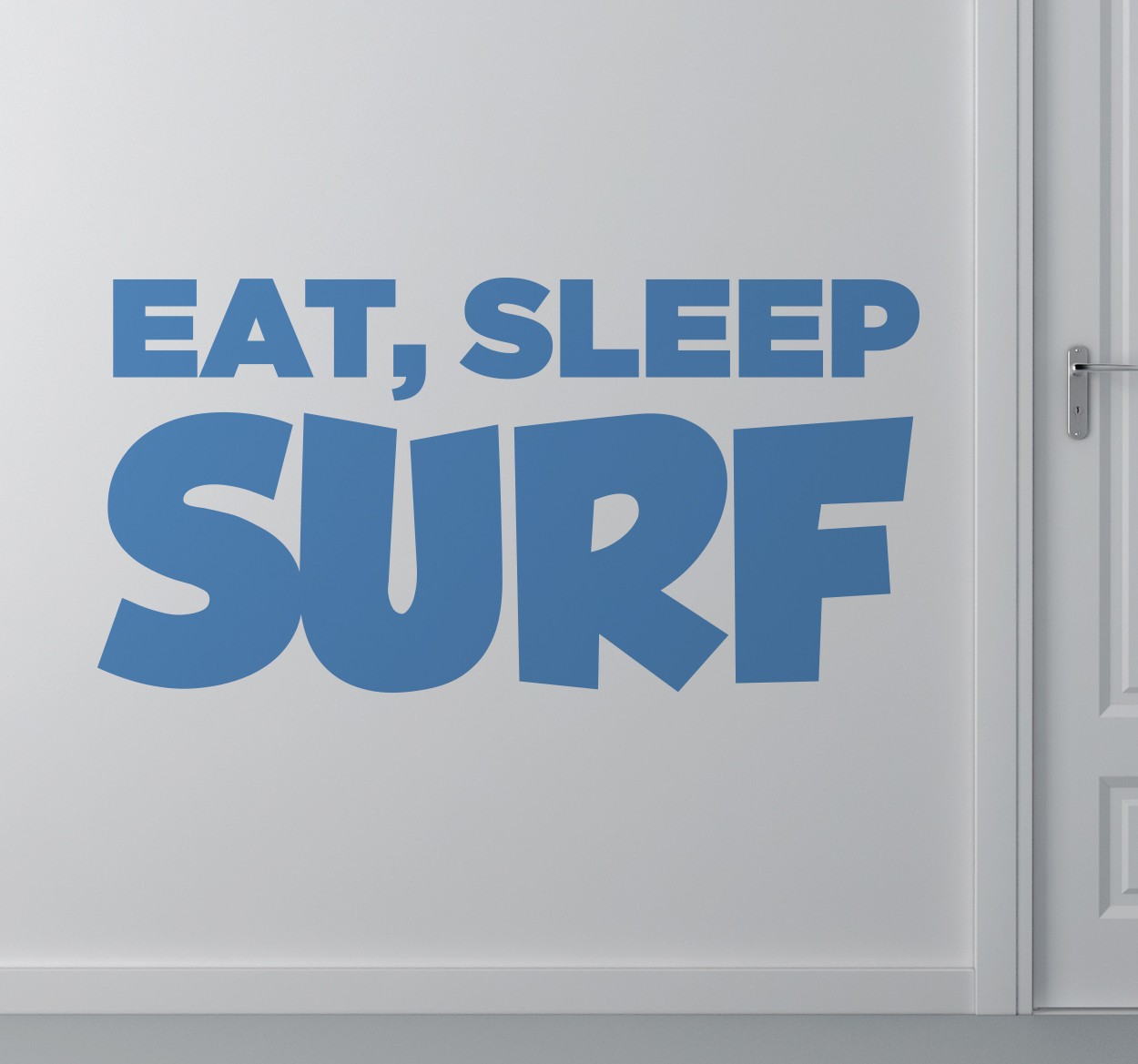 Eat Sleep And Surf Muursticker