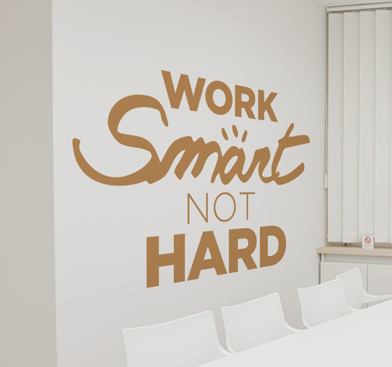 Work Smart not Hard Tekststicker