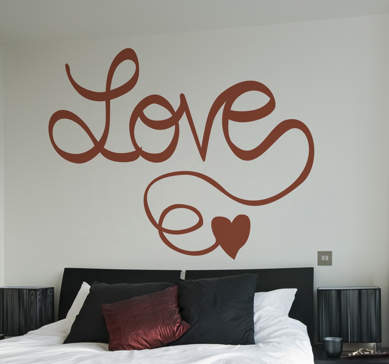 Muursticker Love met Hart