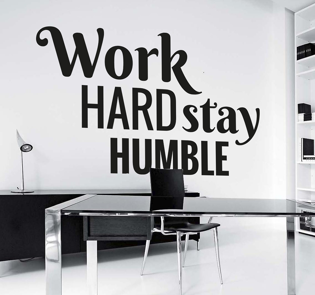 Work Hard Stay Humble Tekststicker