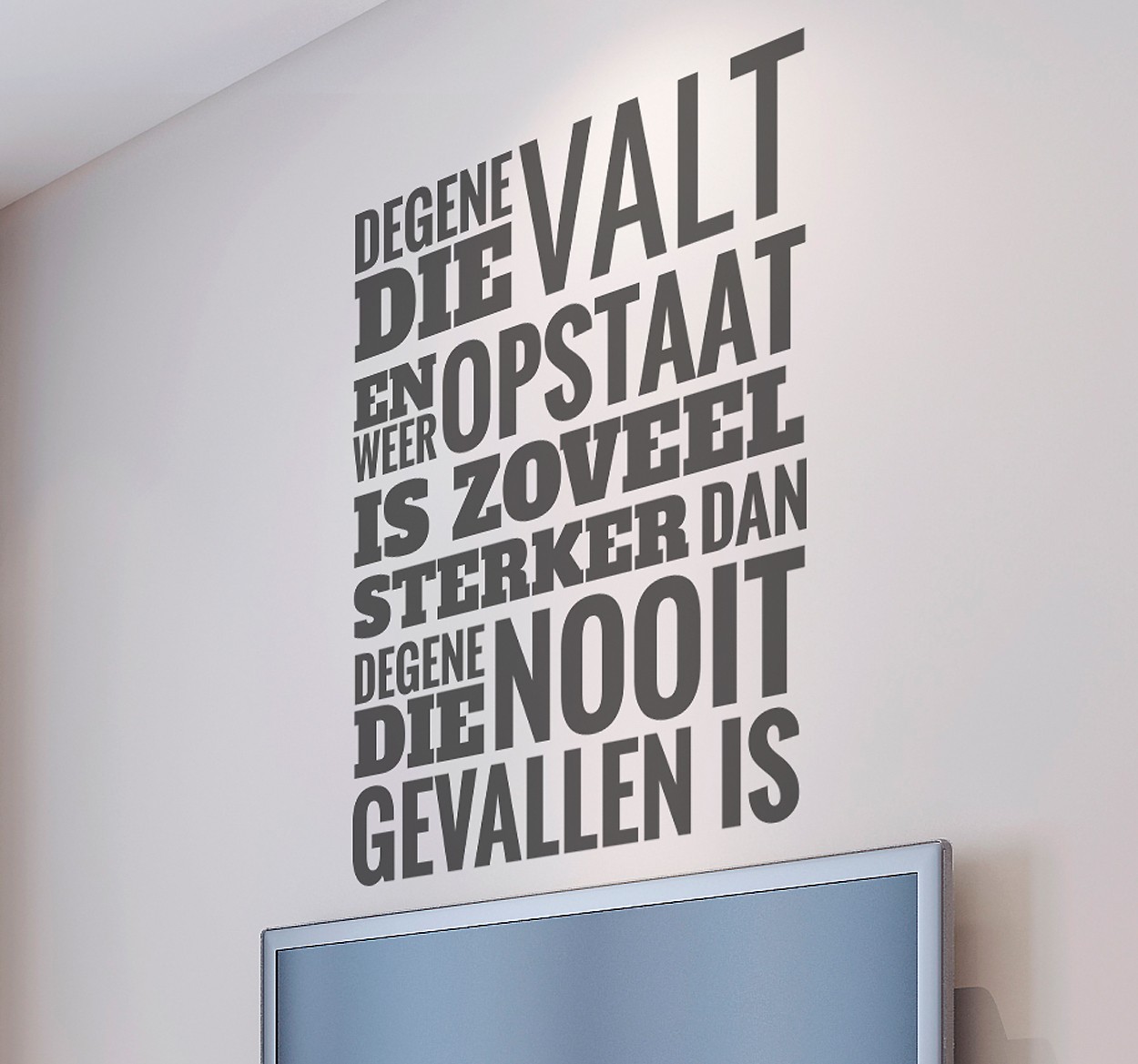 Motiverende Tekst Muursticker Woonkamer