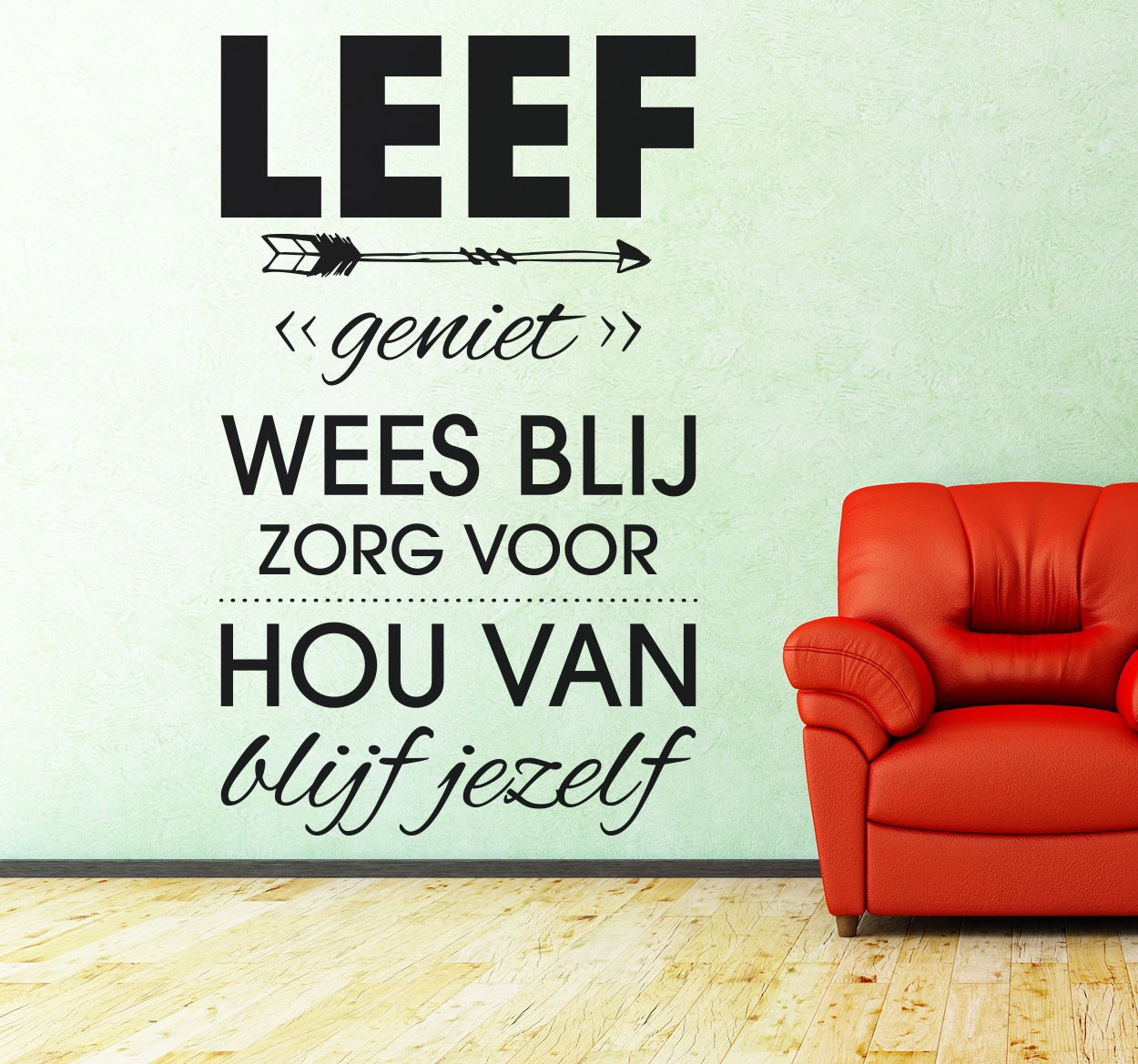 Muursticker Tekst Leven
