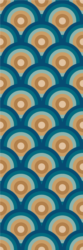 Vintage behang jaren 60 cirkel