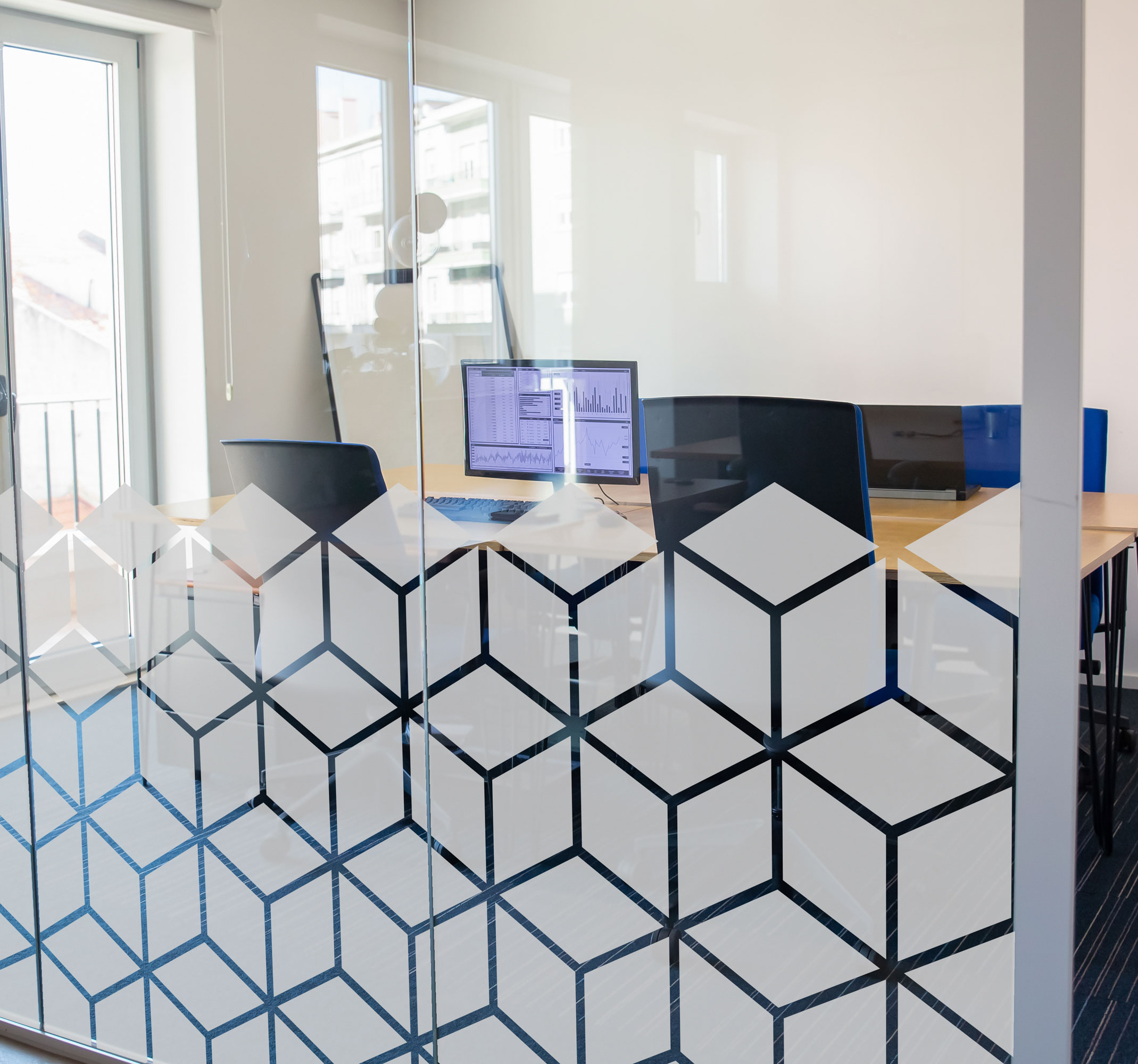 Kubusvormige Geometrie Gepersonaliseerde sticker vormen