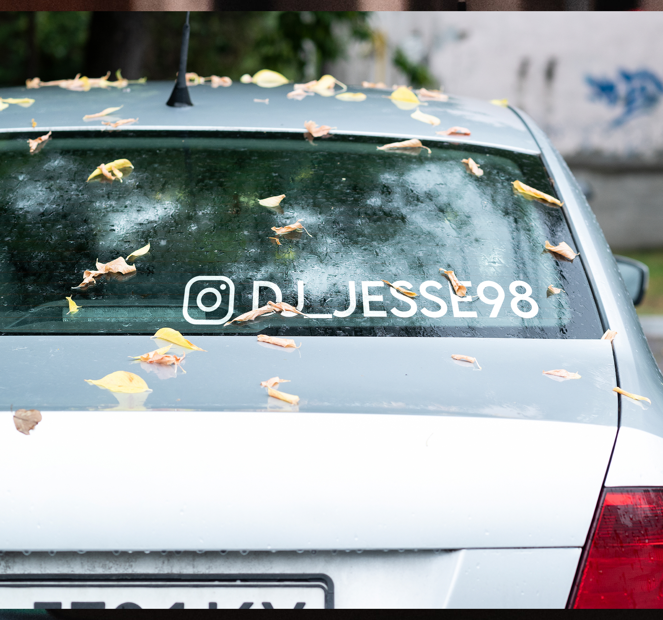 Gepersonaliseerde auto sticker Instagram Naam
