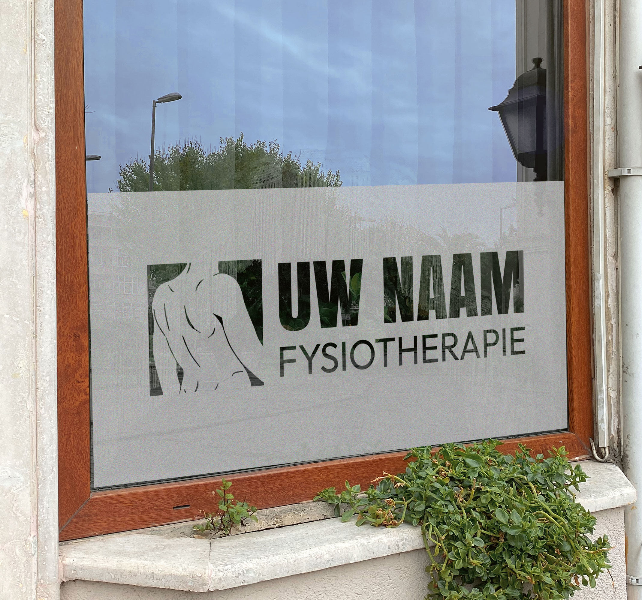 Aanpasbare sticker voor fysiotherapeut