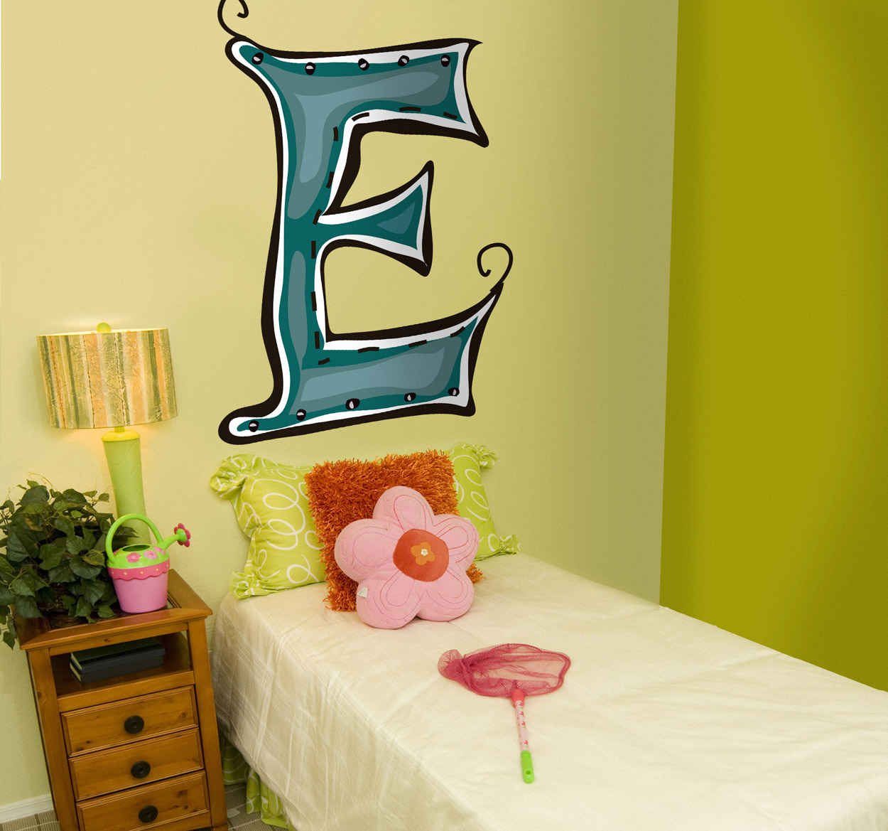 Sticker kinderkamer letter E