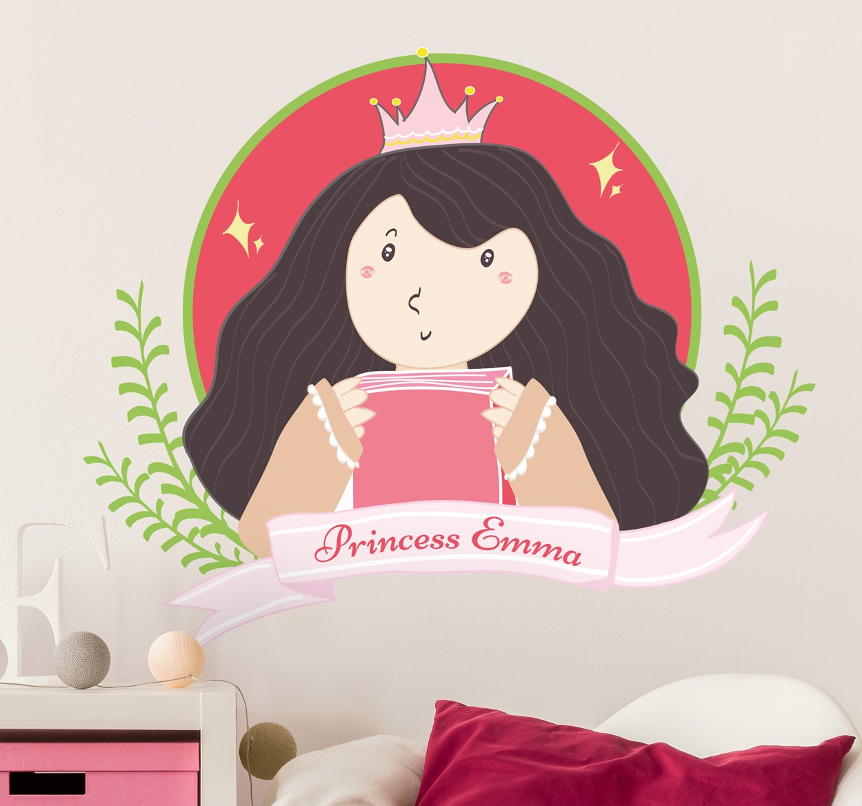 Muursticker Prinses Gepersonaliseerd