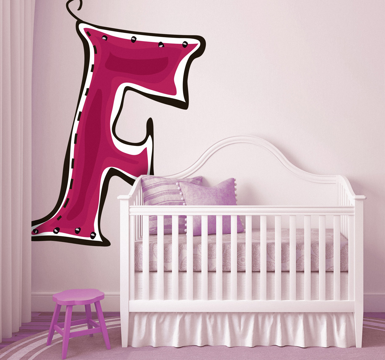 Sticker letter F