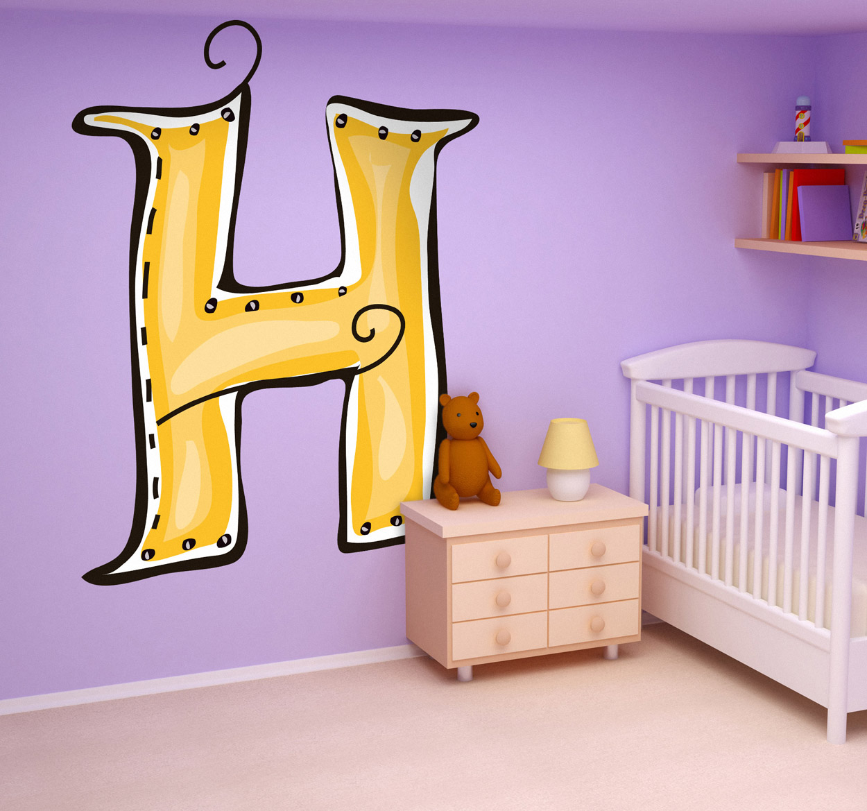 Sticker letter H