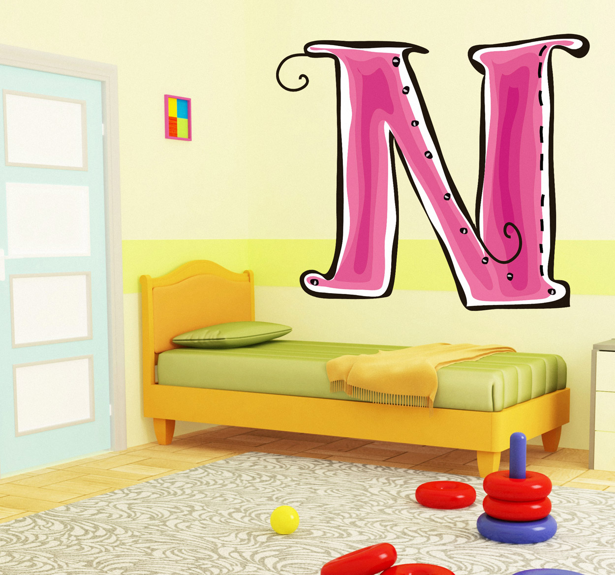 Sticker letter N kind