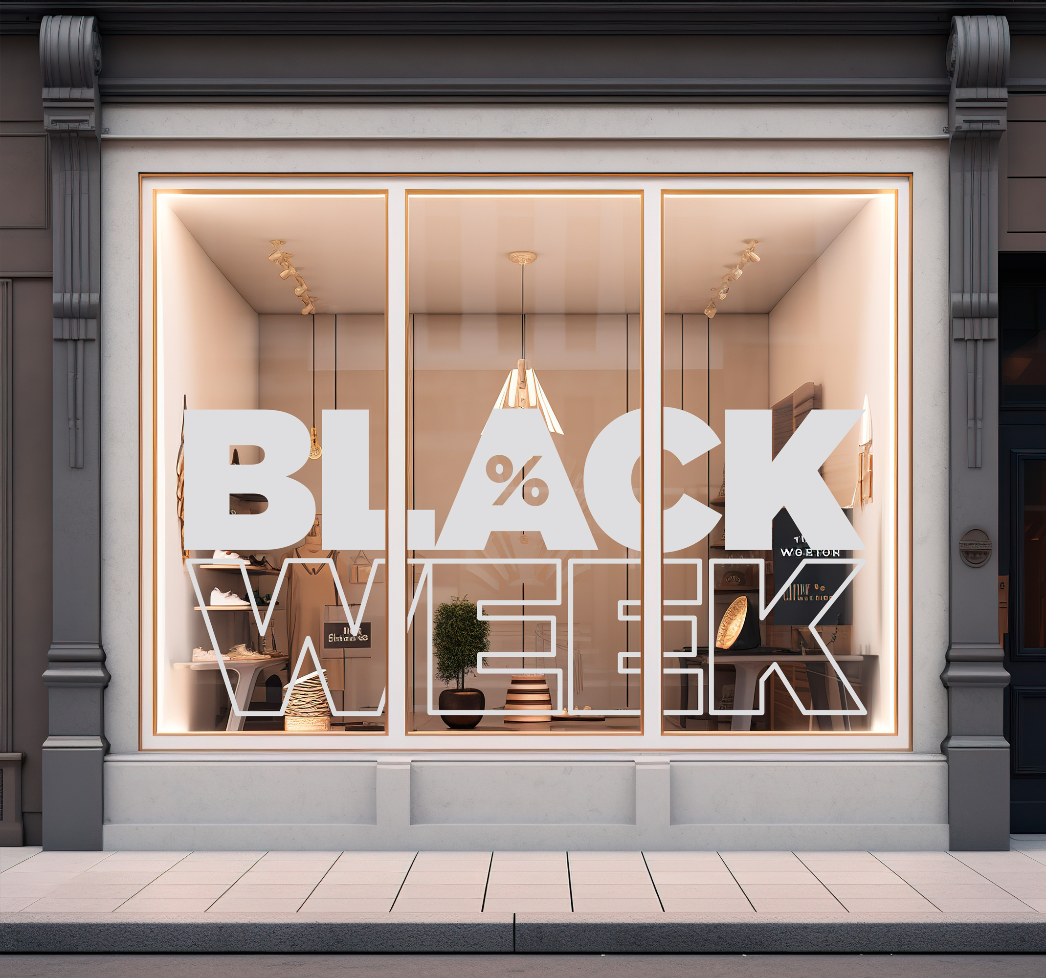 Etalage sticker voor Black Friday