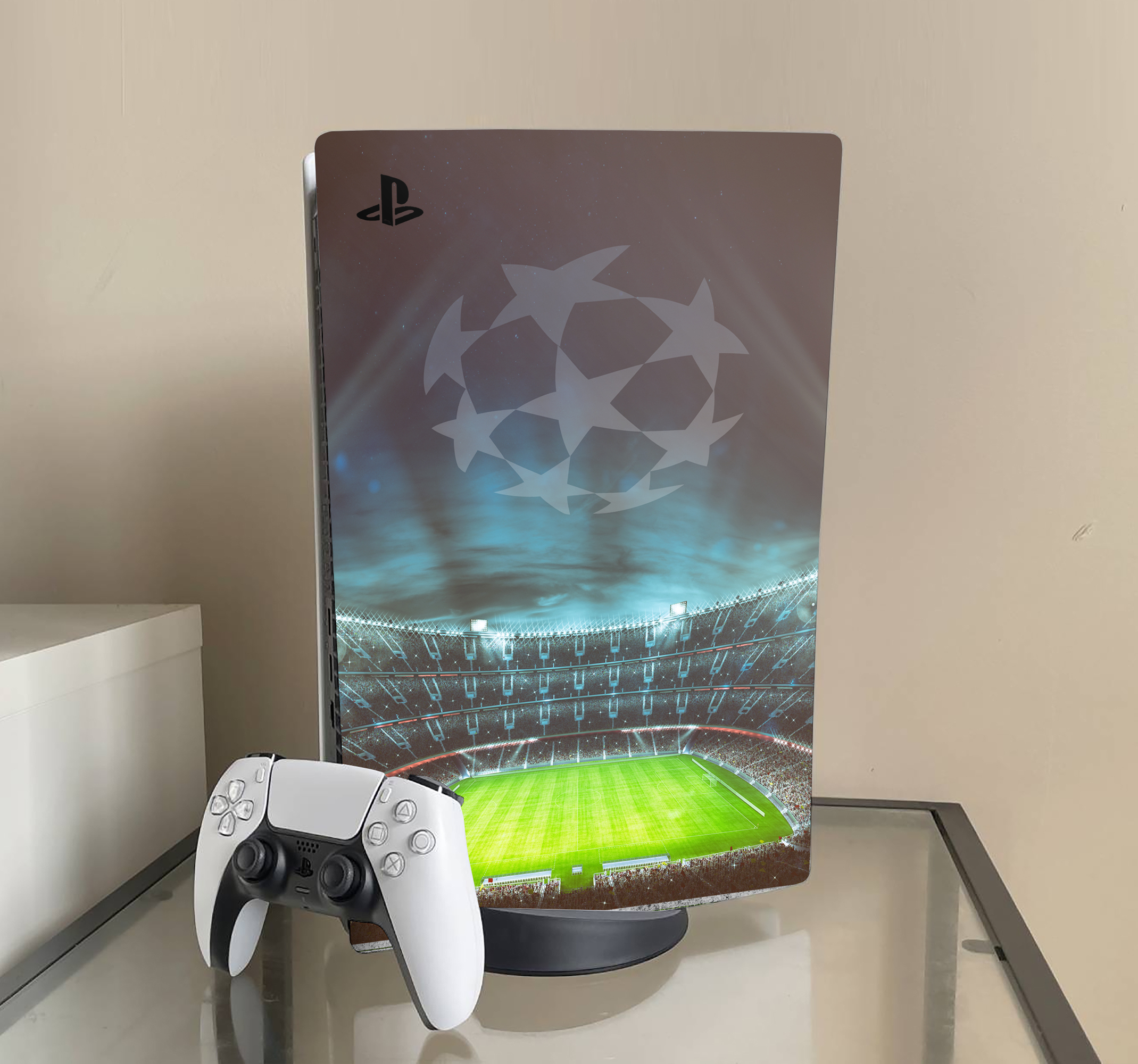 Kampioenen voetbalstadion PS5 sticker