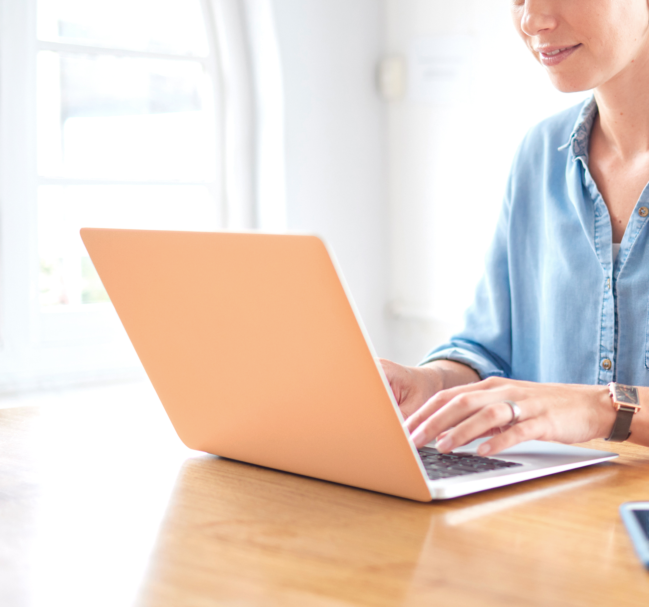 Laptop sticker perzik monochroom