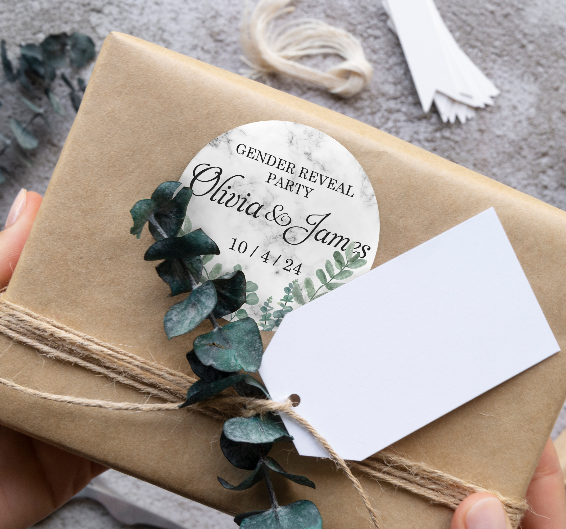 Gender reveal feestmarmer Stickers laten maken