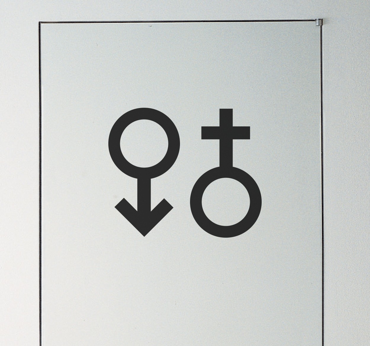 Decoratieve man en vrouw symbool muursticker