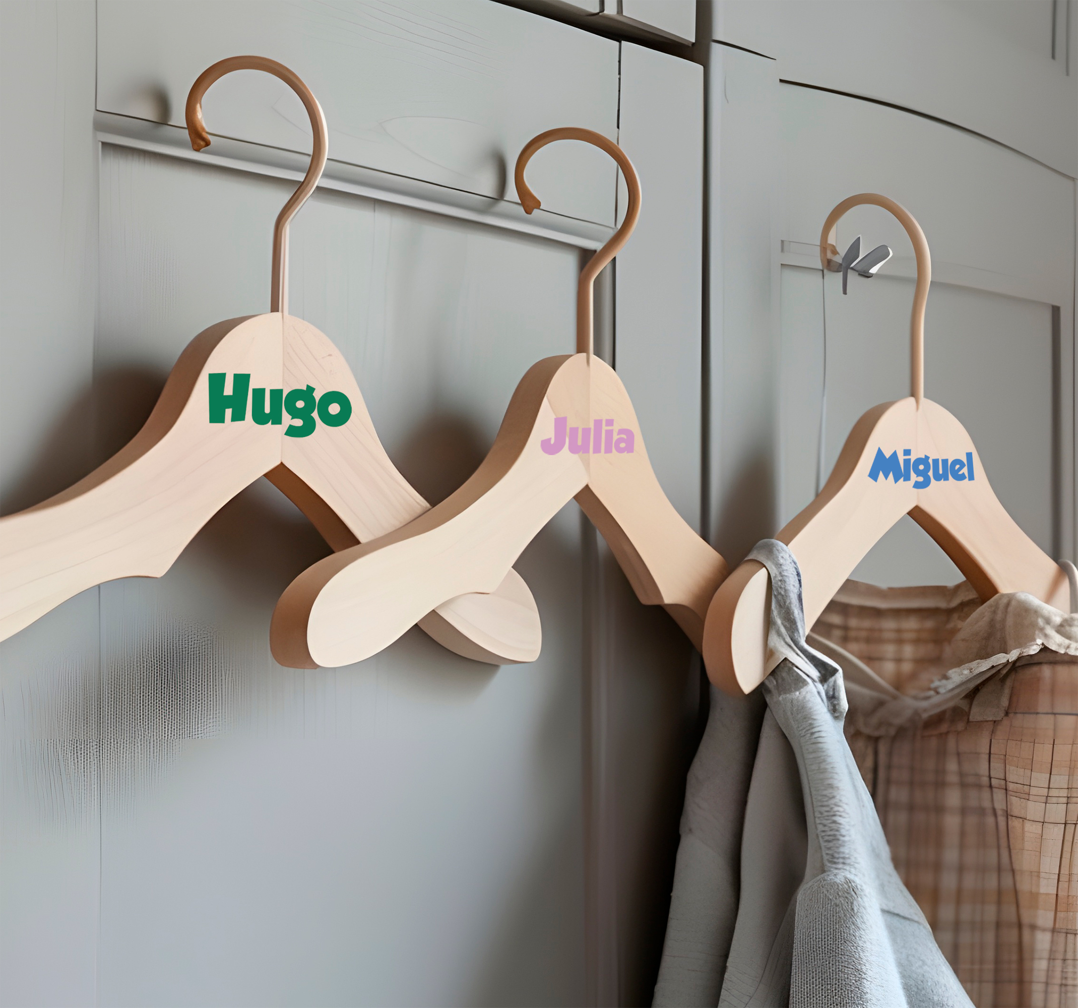 Hanger kinderstijl gepersonaliseerde stickers