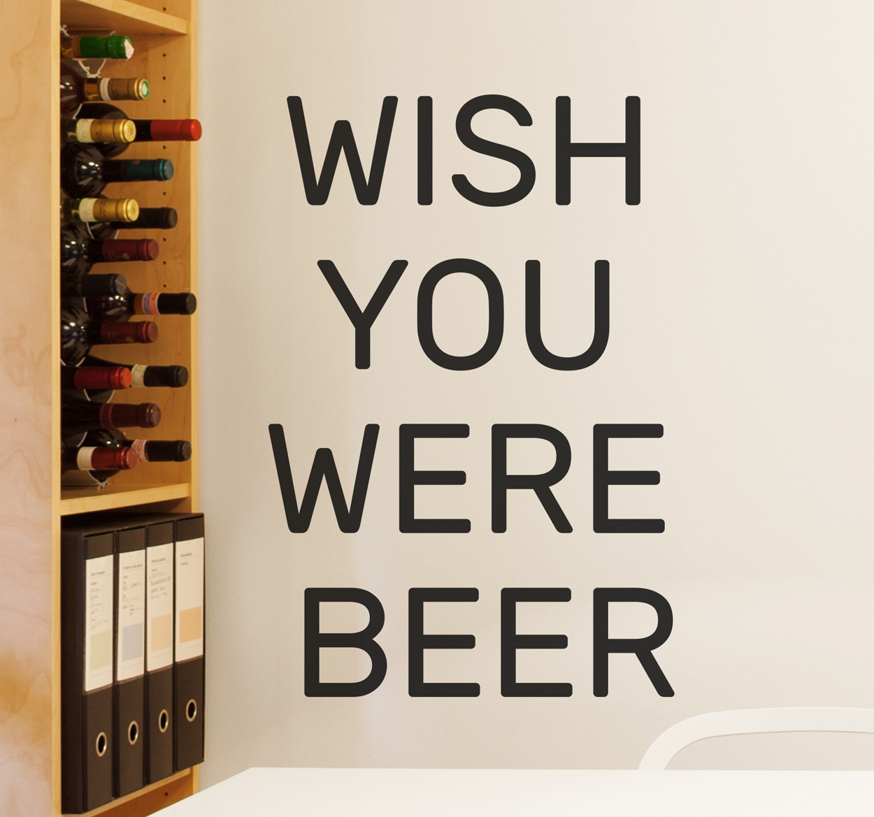 Muursticker Wish You Were Beer