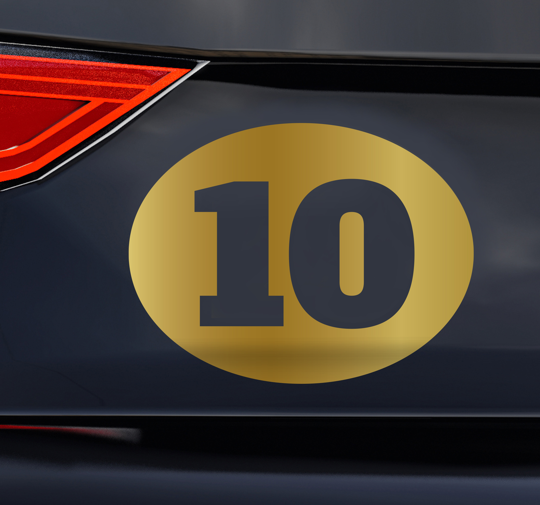 Autosticker gouden cijfers