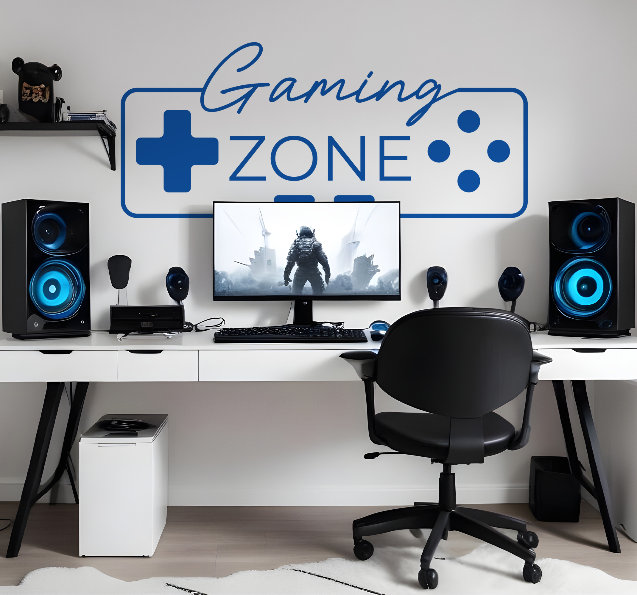 Gaming zone ontwerp muursticker