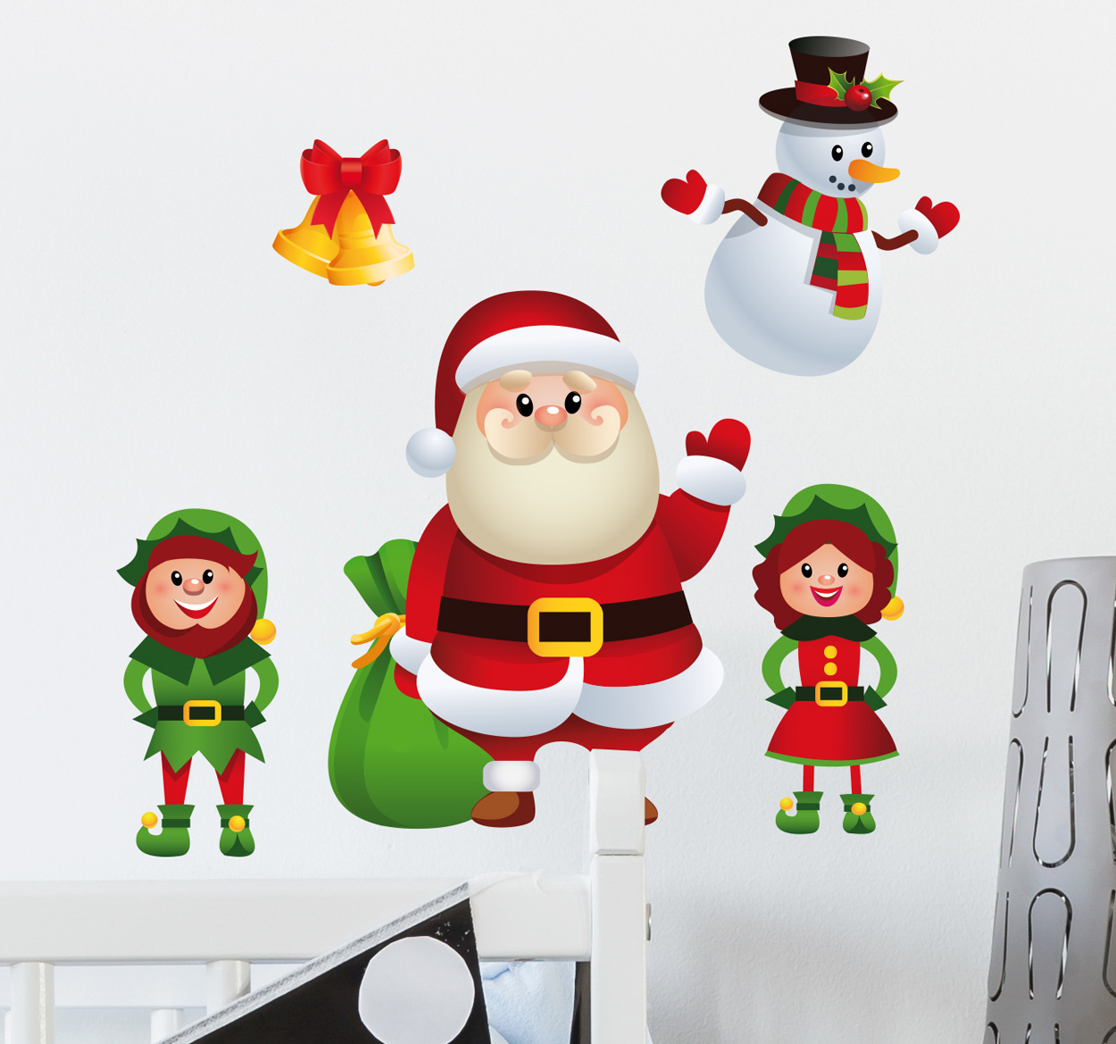 Muursticker Kerst Figuurtjes