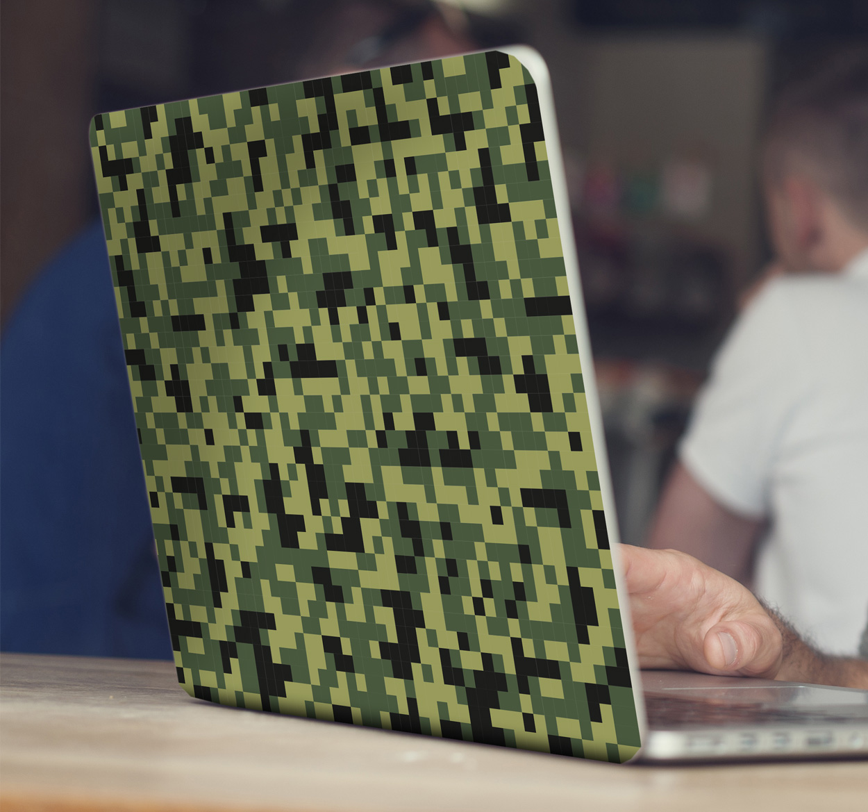 Laptopsticker Camouflage Pixels
