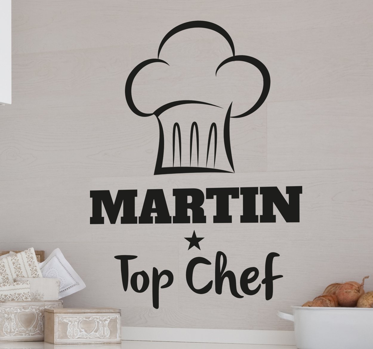 Muursticker Personaliseerbaar Top Chef