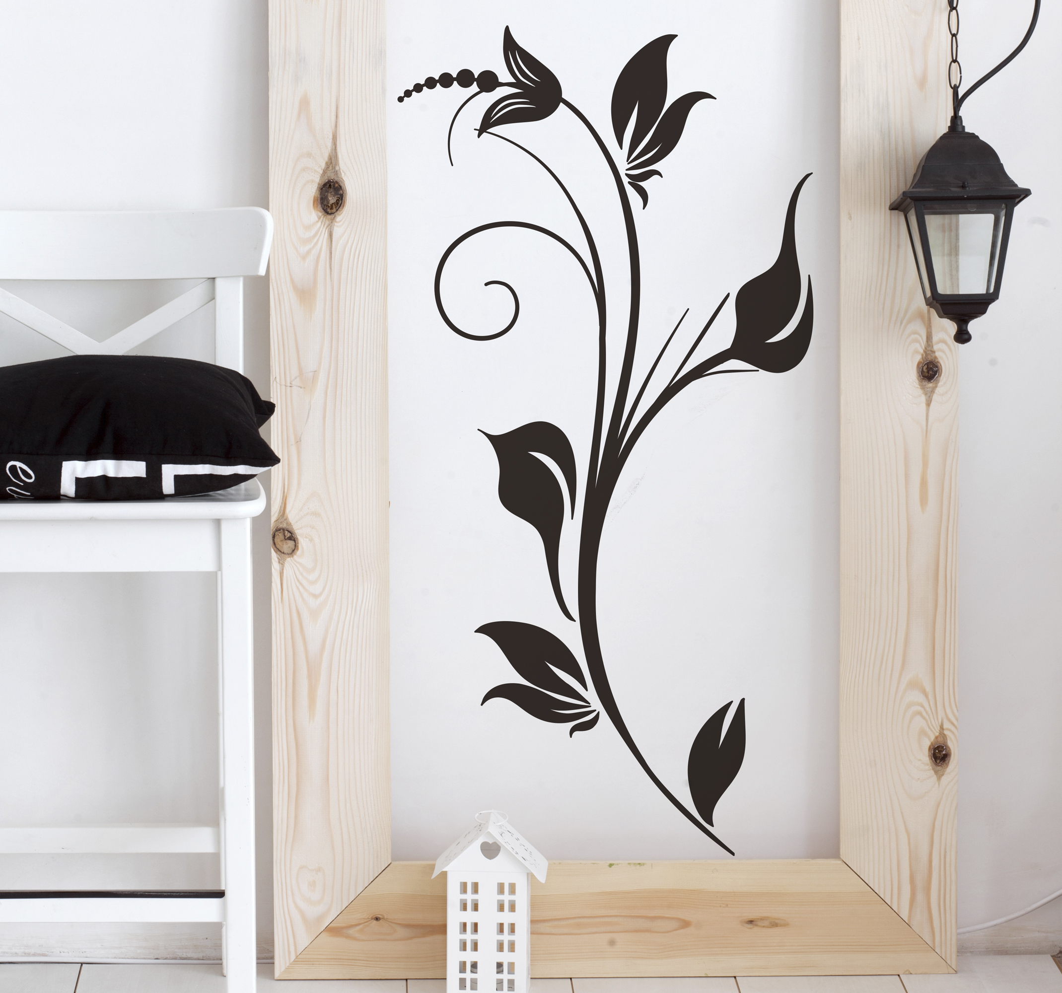 Bloemen muursticker elegante decoratie