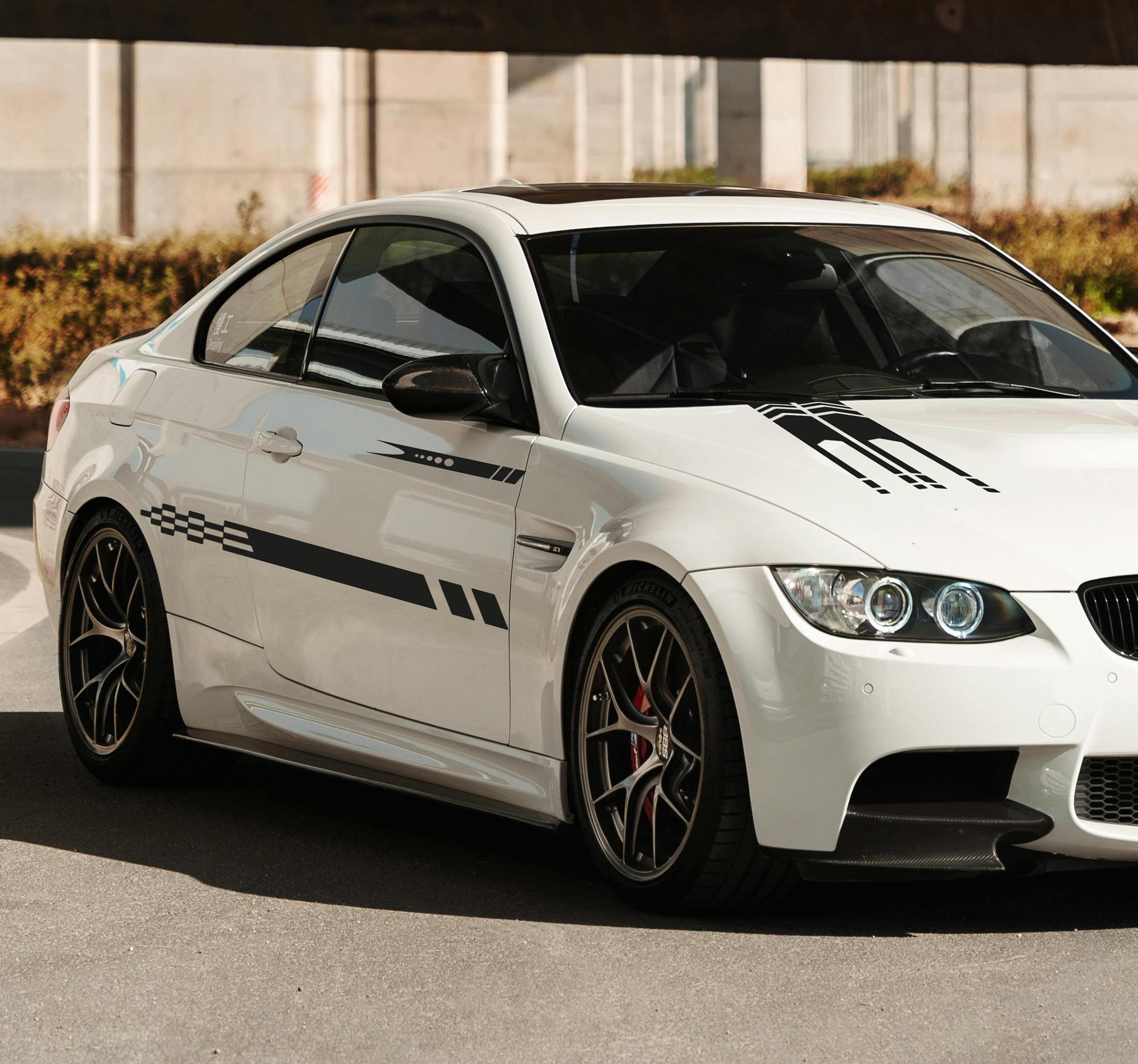 Strepen 3 ontwerpen auto sticker