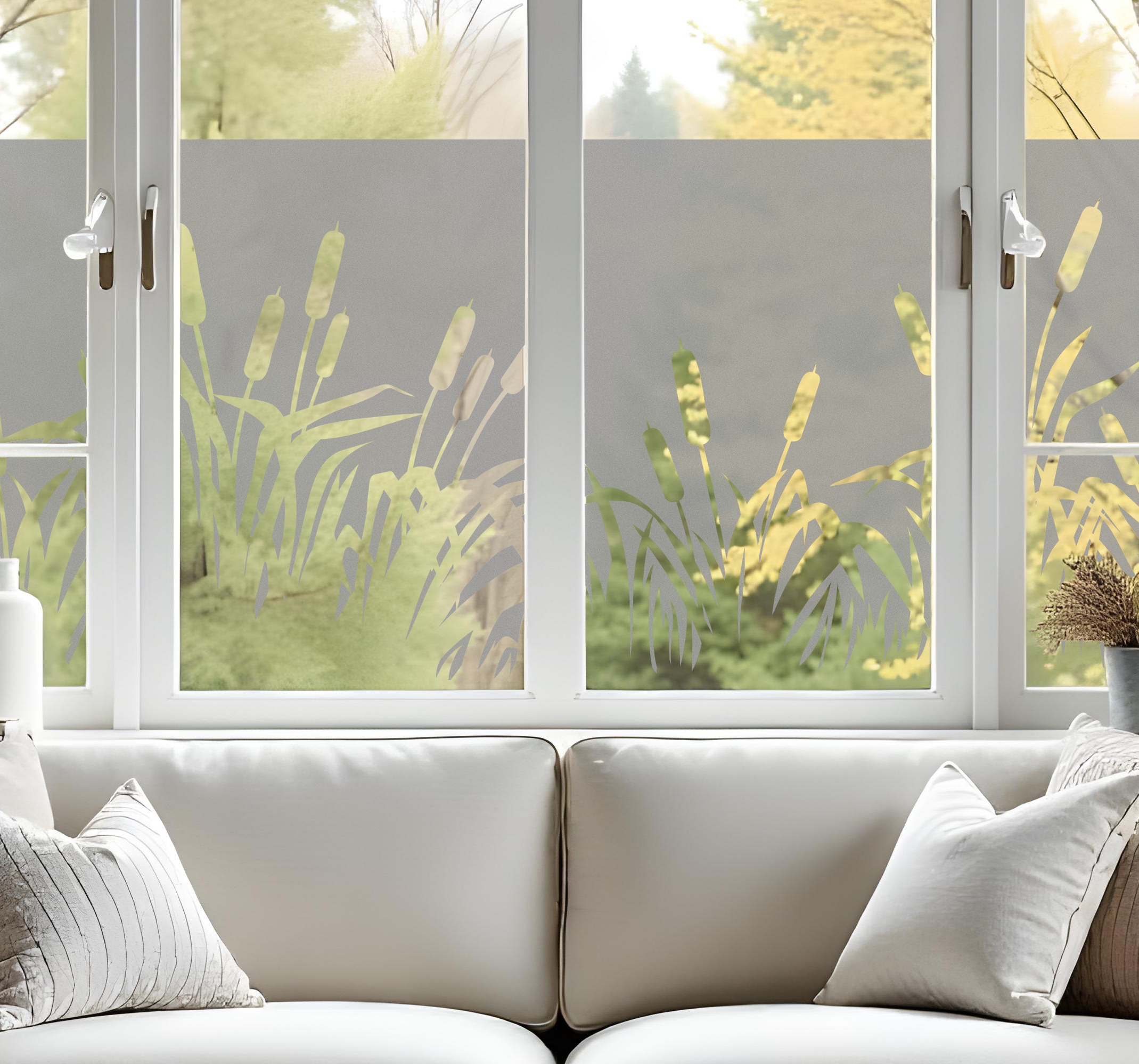 Riet en grassen Raamsticker