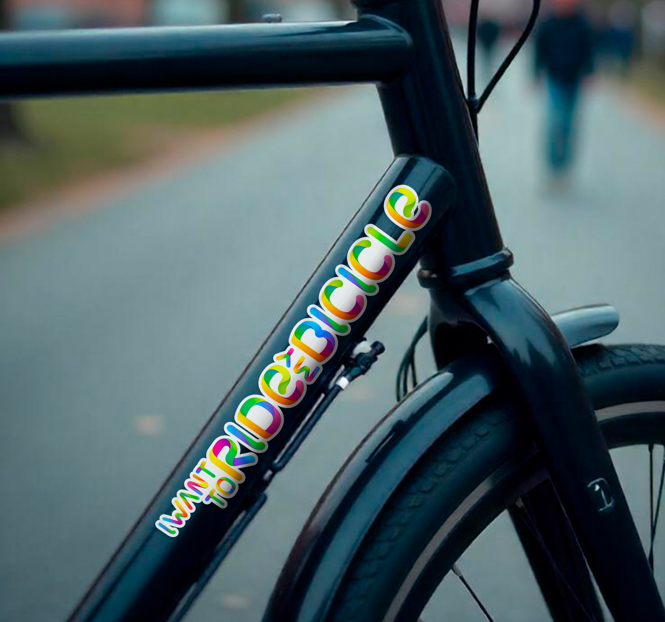 Ik wil fietsen fiets sticker