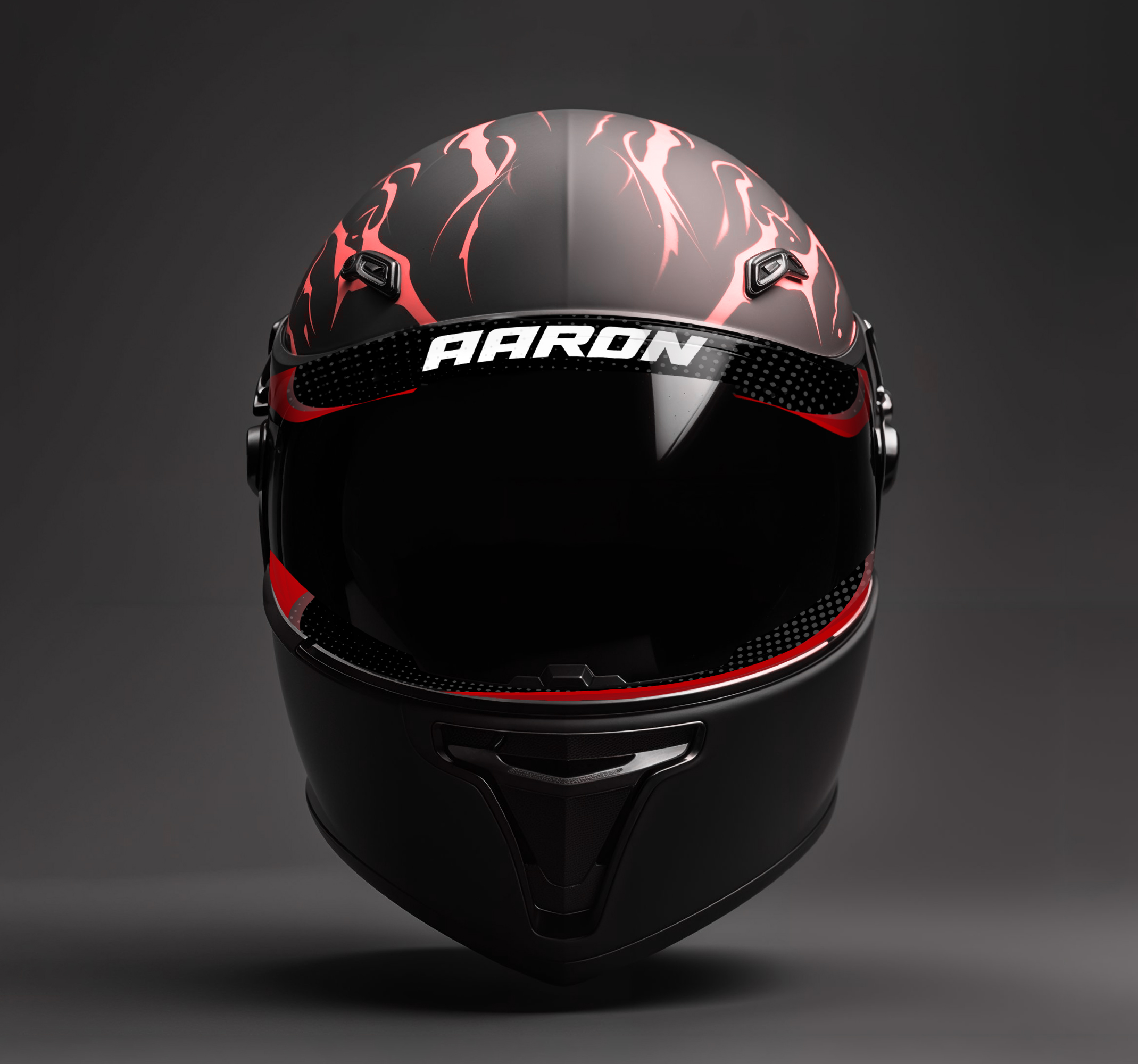 Aanpasbare viziertekst motor sticker