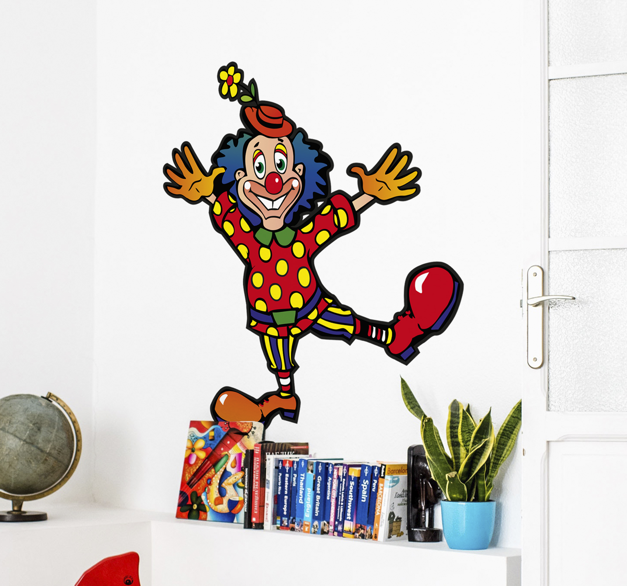Vrolijke Muursticker Clown