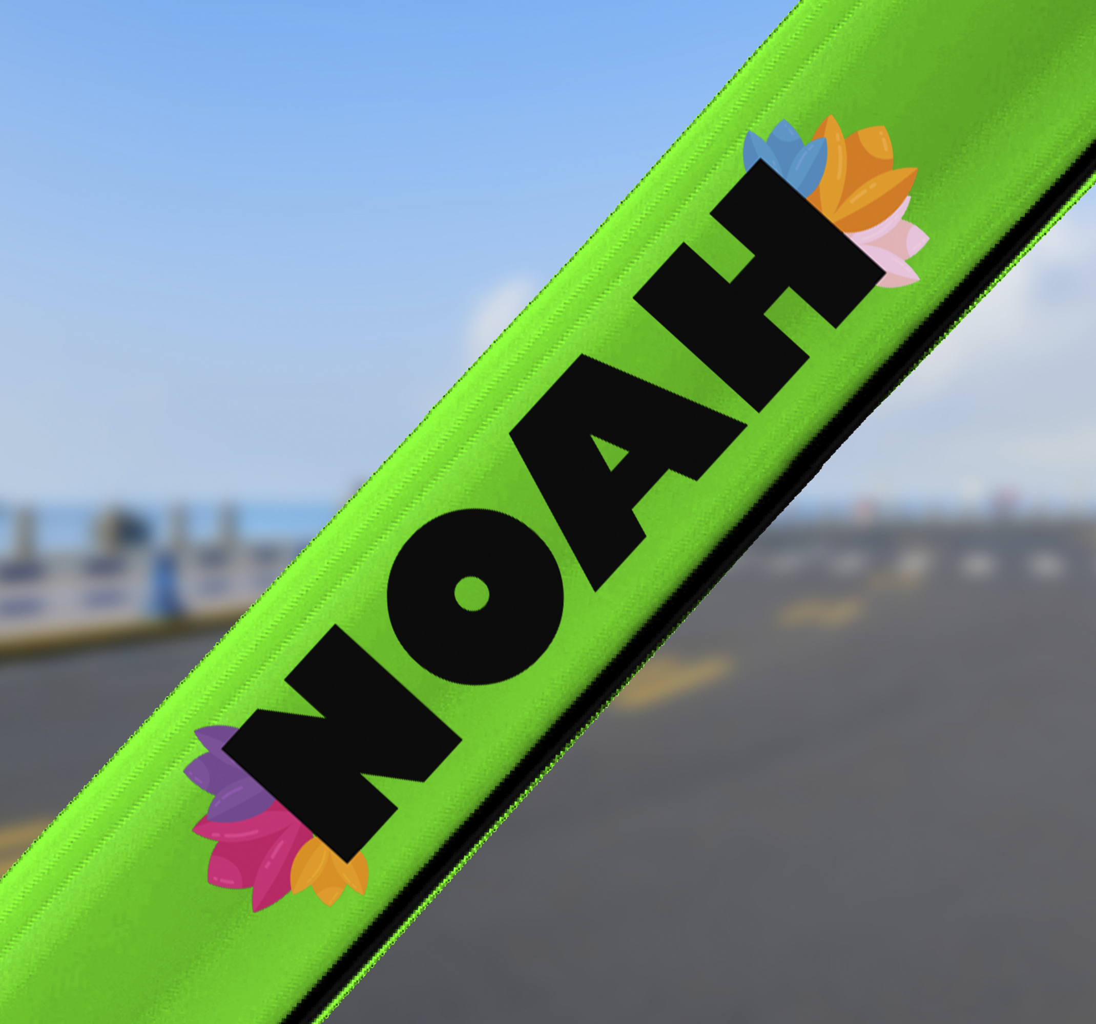 Tulpen bloementicker fiets naamsticker