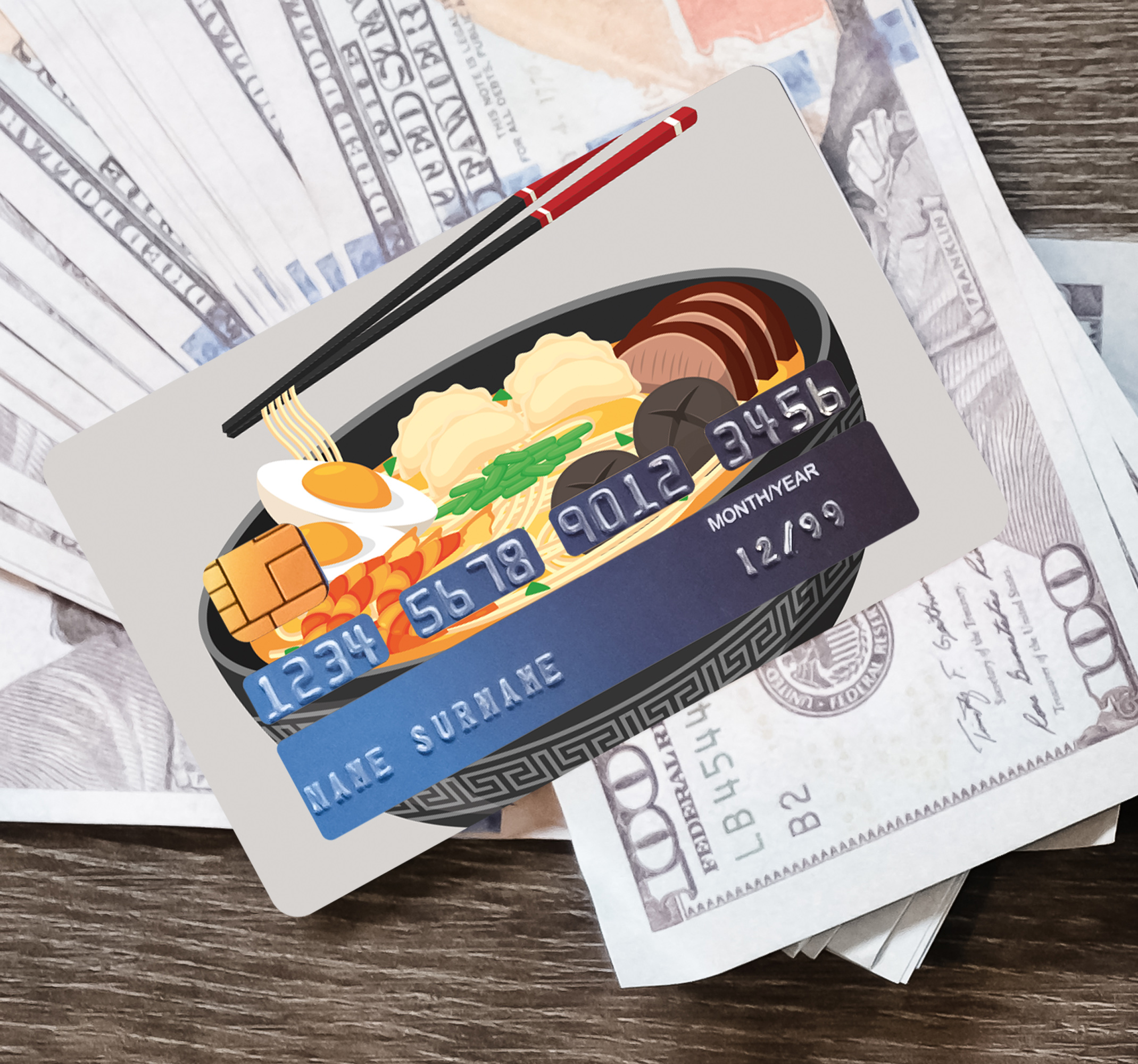 Pinpas sticker met aziatische soep