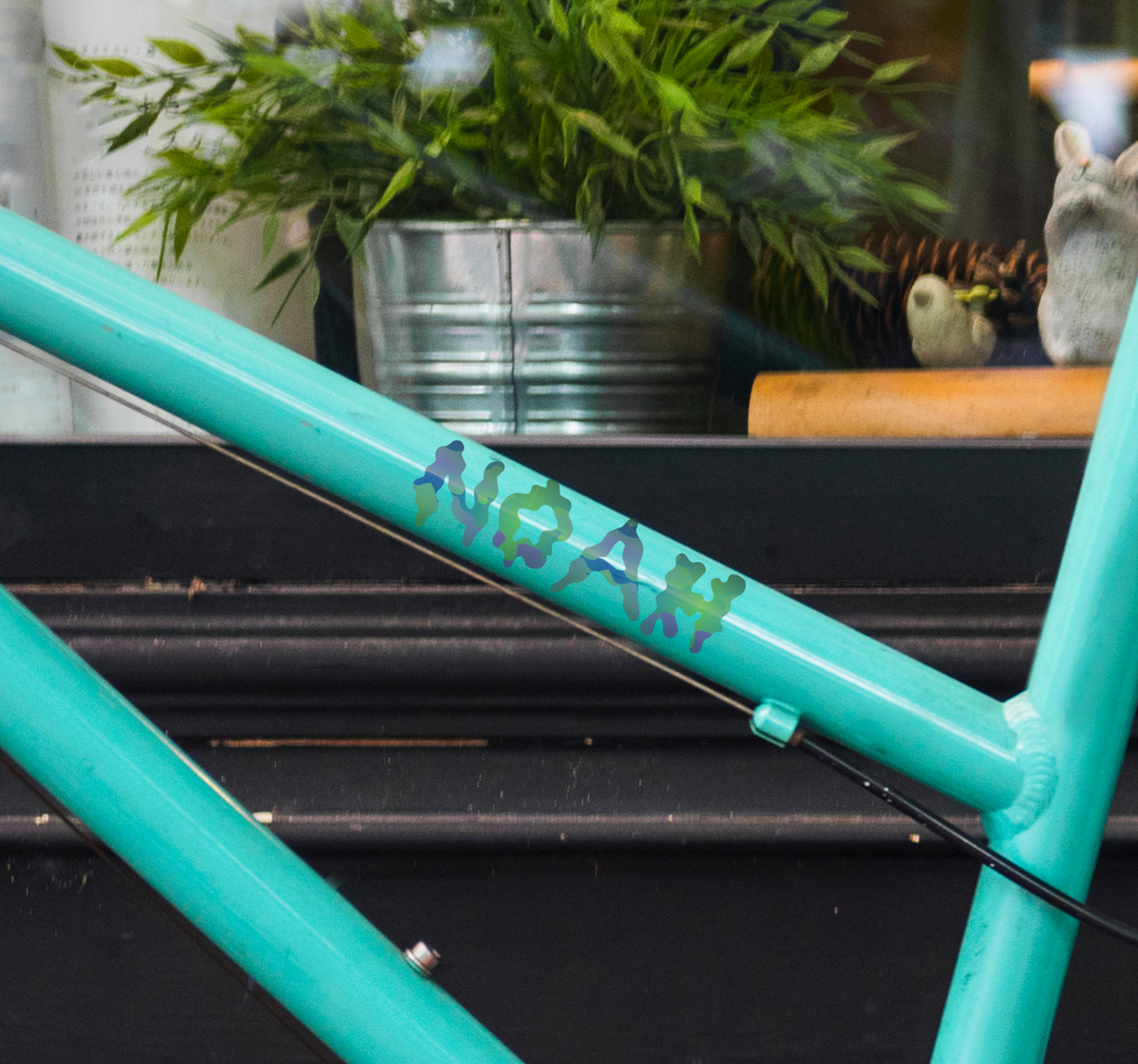 Fiets stickers Gesmolten gepersonaliseerde naam