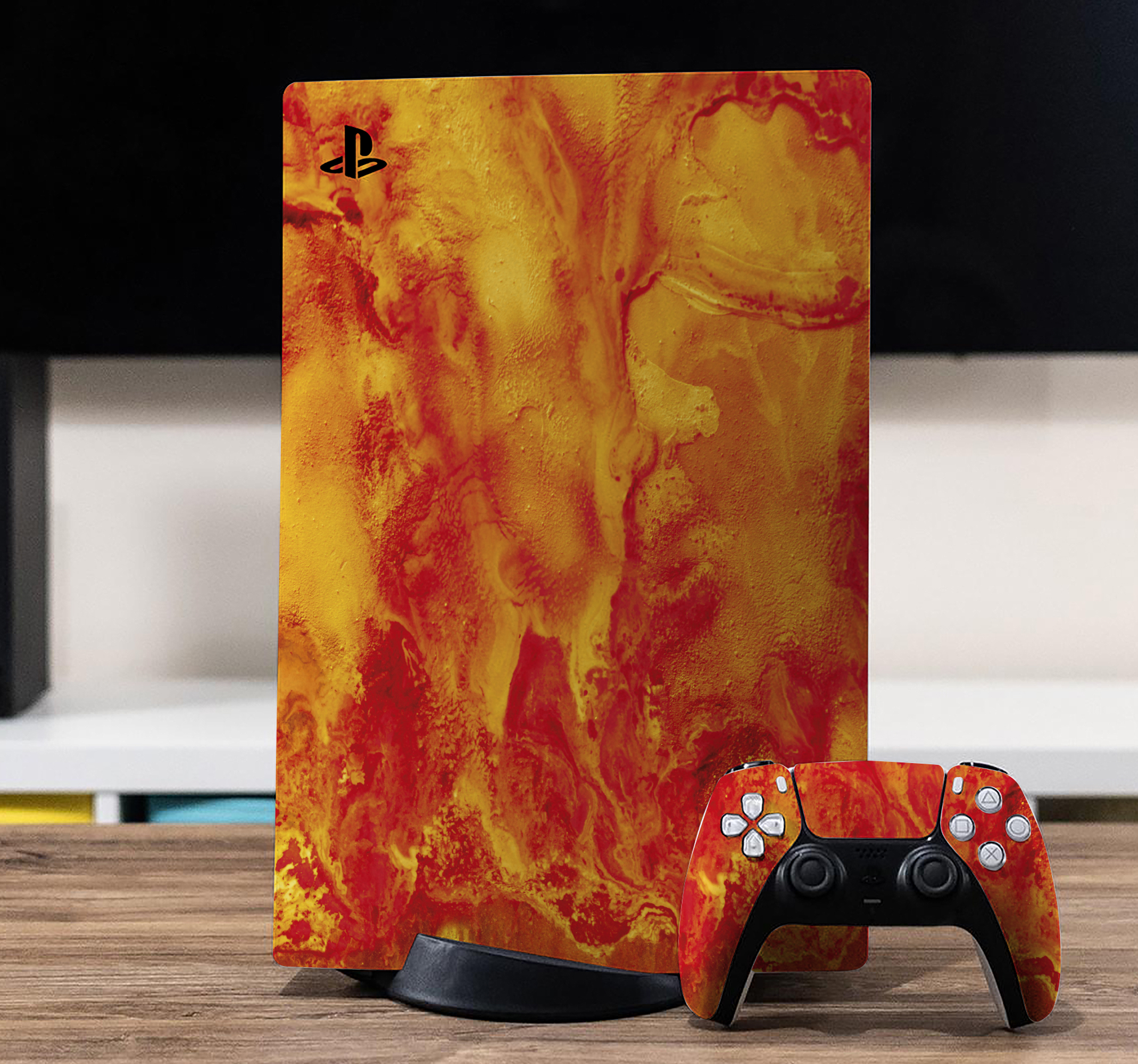 PS5 sticker Rode lava
