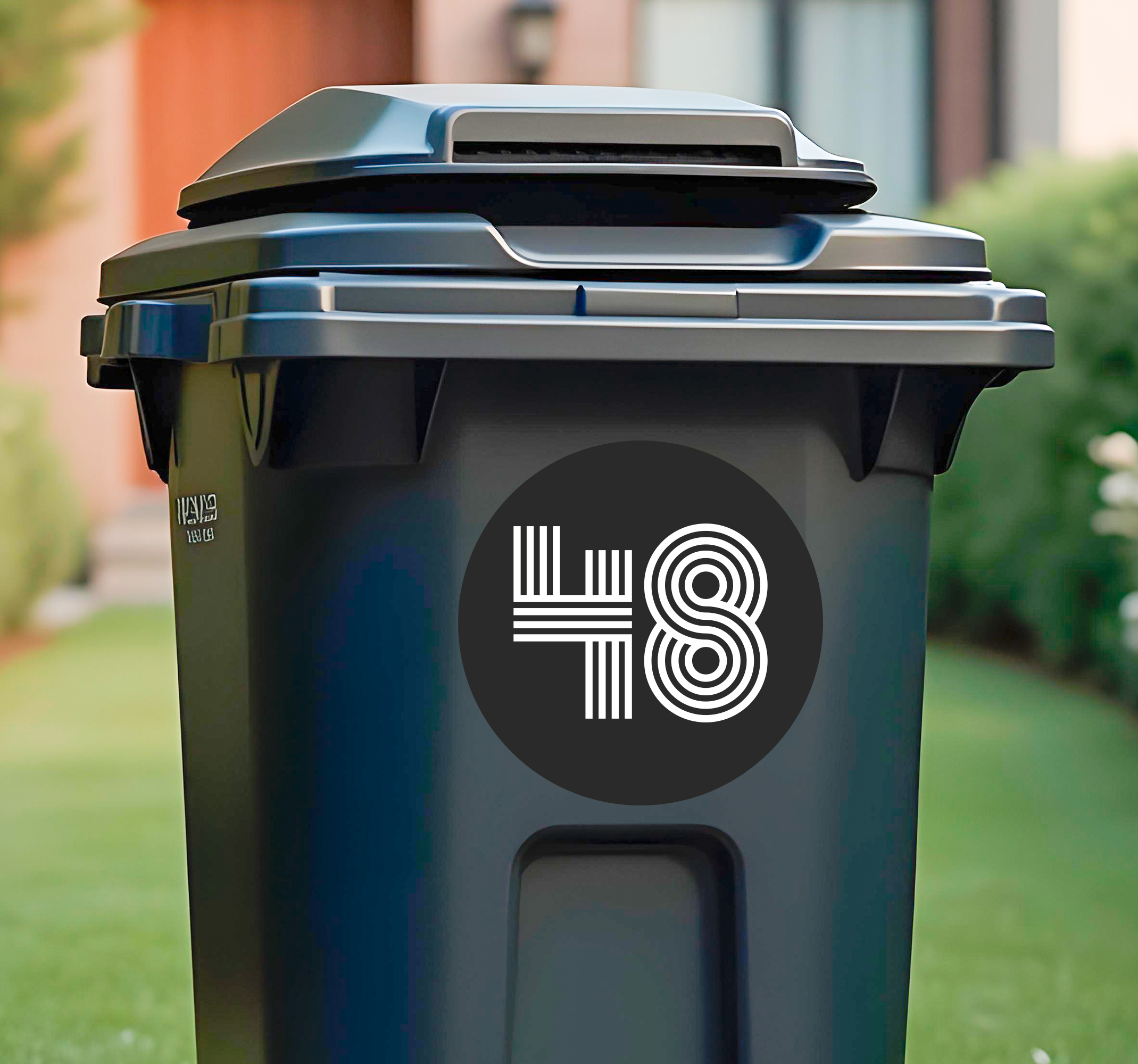 Container sticker Retro regelnummers