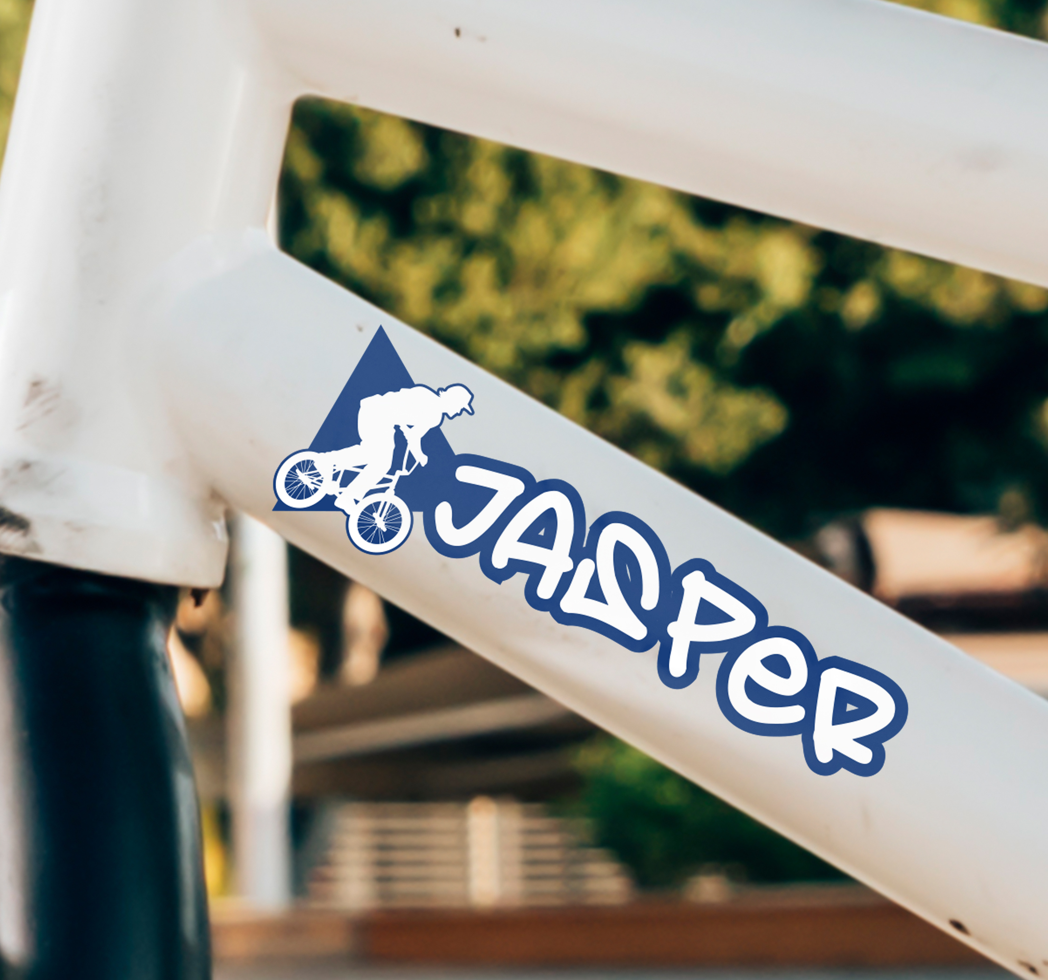 Bmx-naam Fiets naamsticker