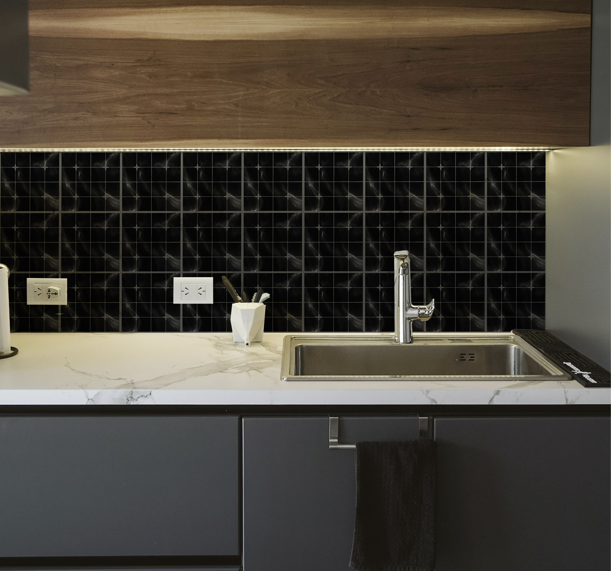 Tegelstickers keuken bistro vintage