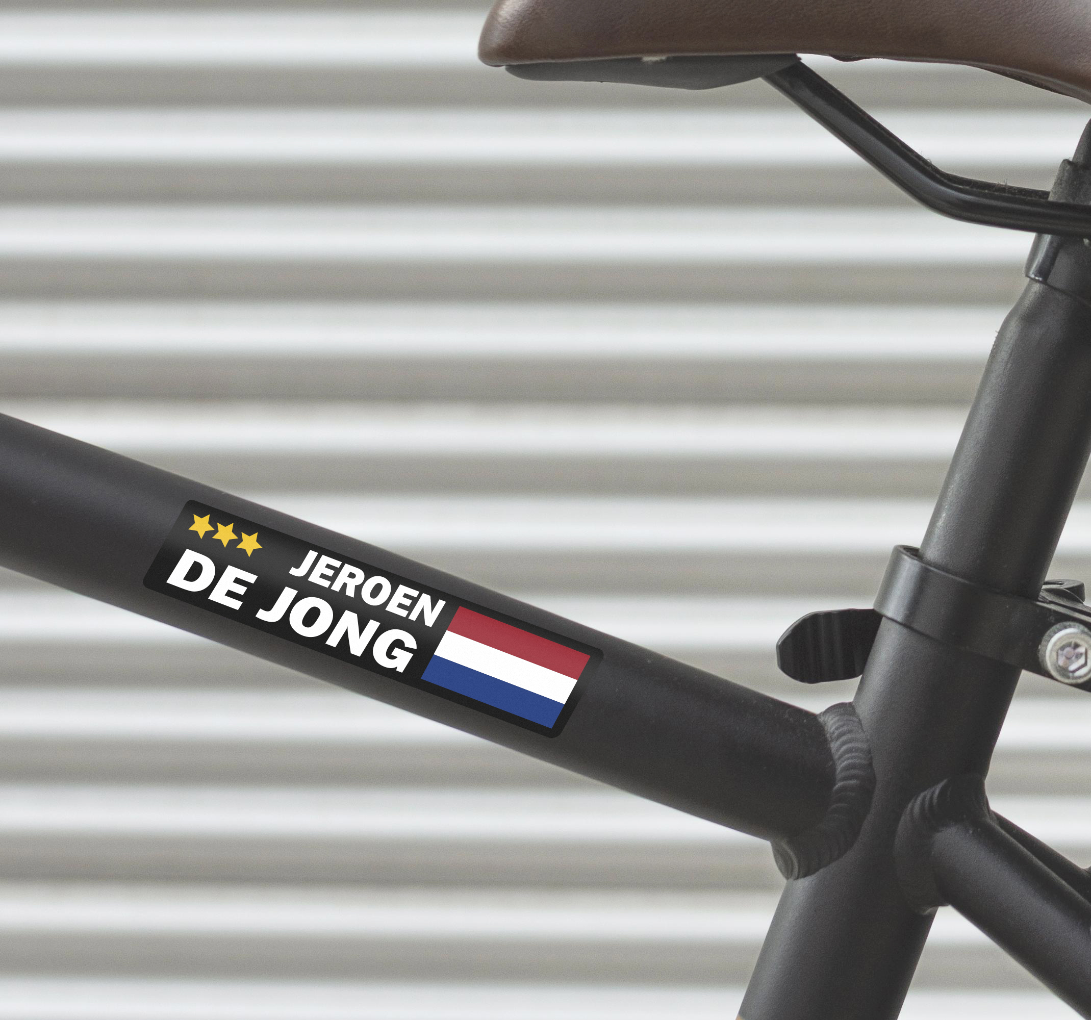 Fiets sticker met aanpasbaar vlag
