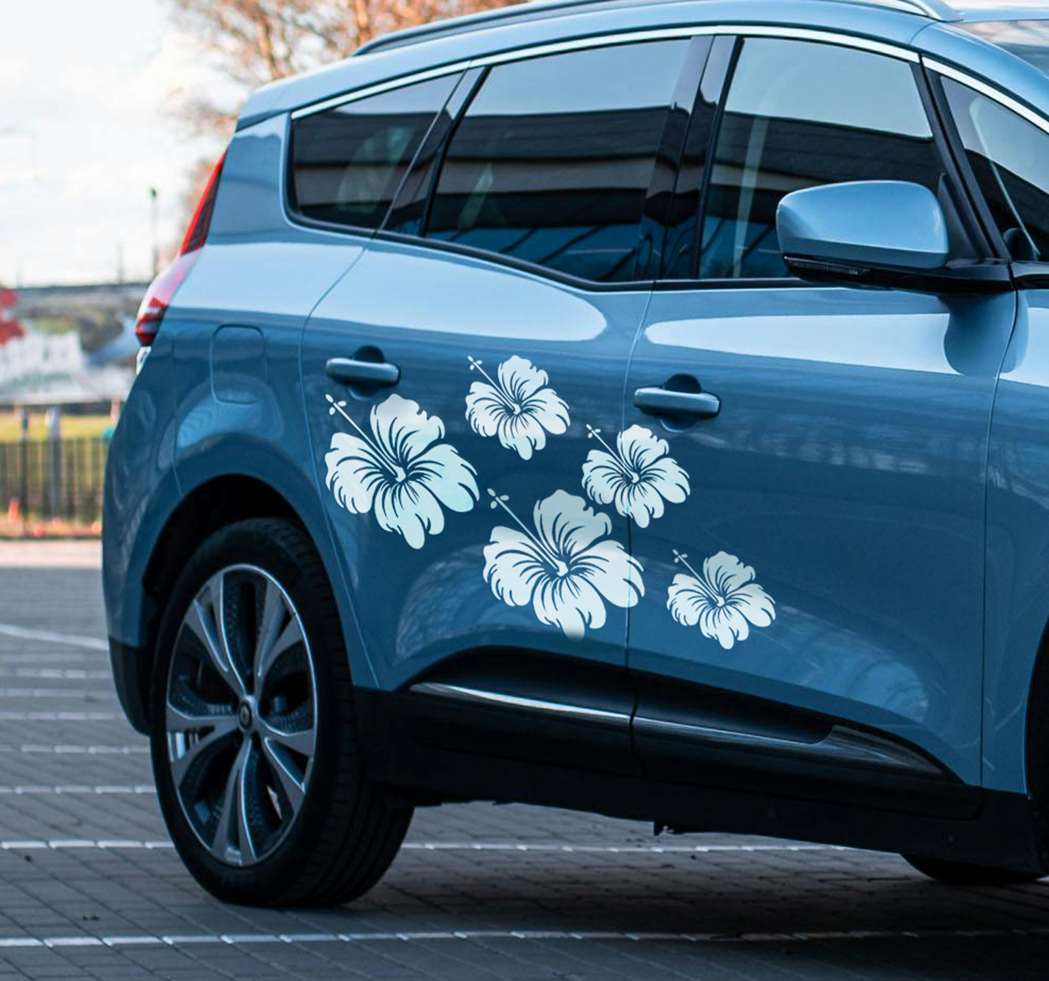 Hibiscusbloemen auto sticker