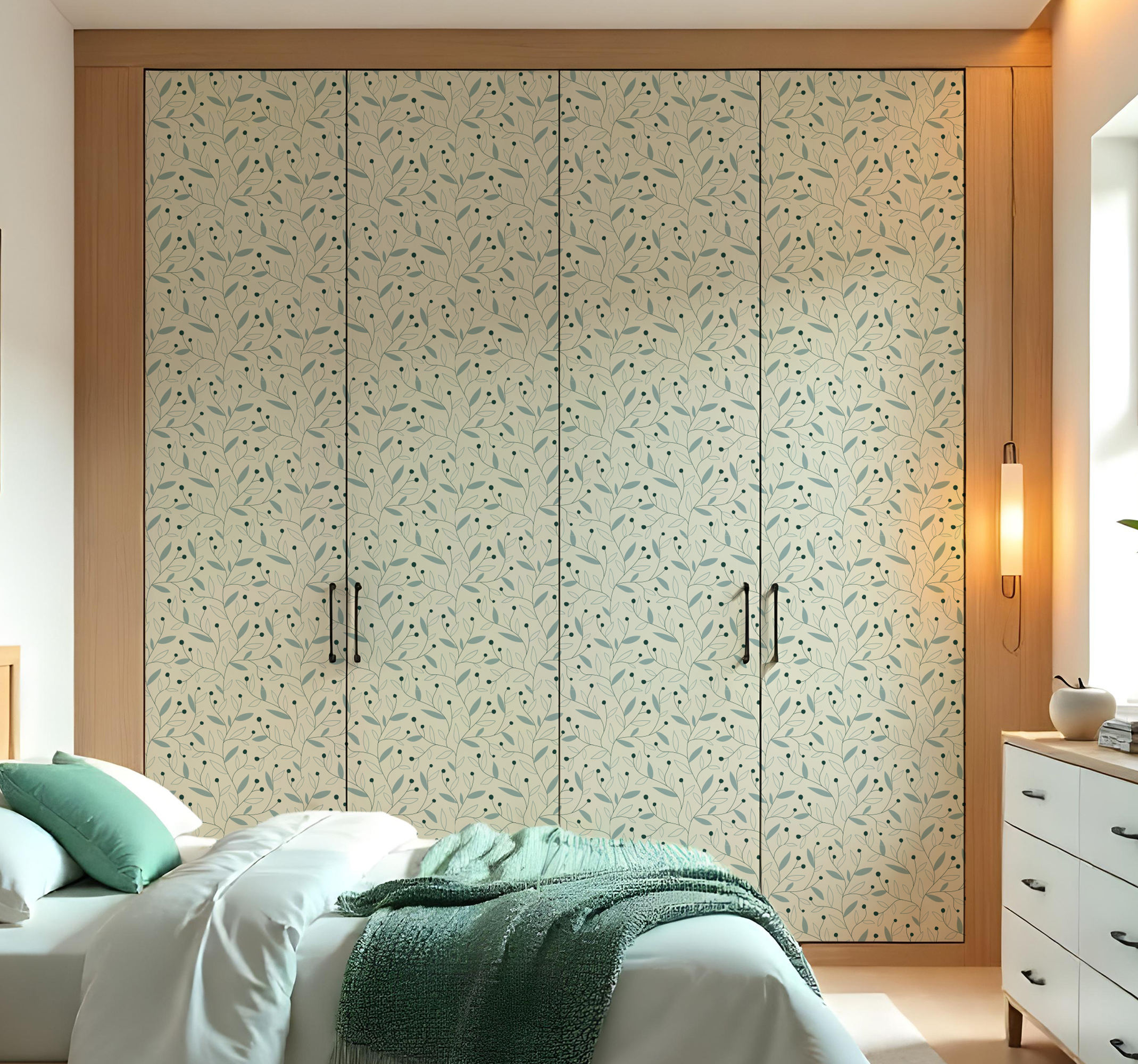 Minimalistische takken kast stickers