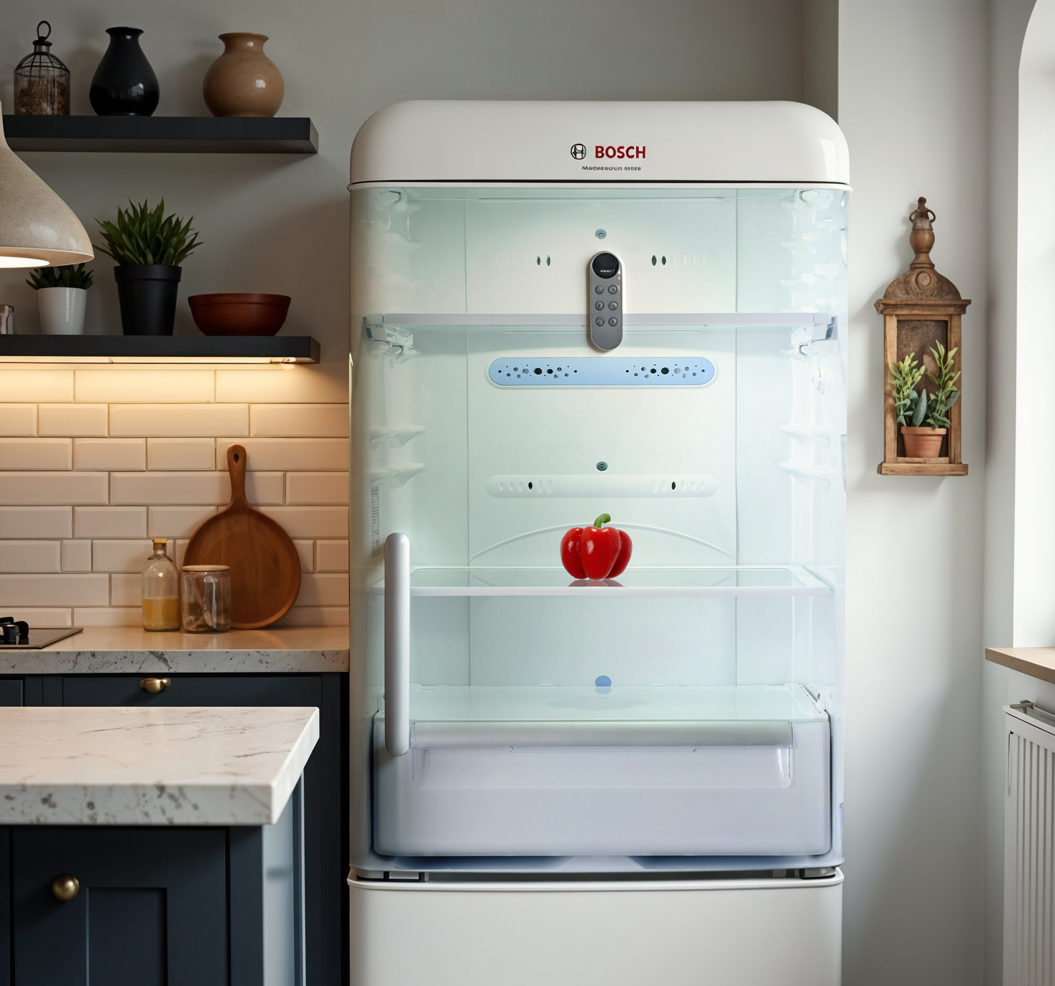 Lege planken koelkast sticker