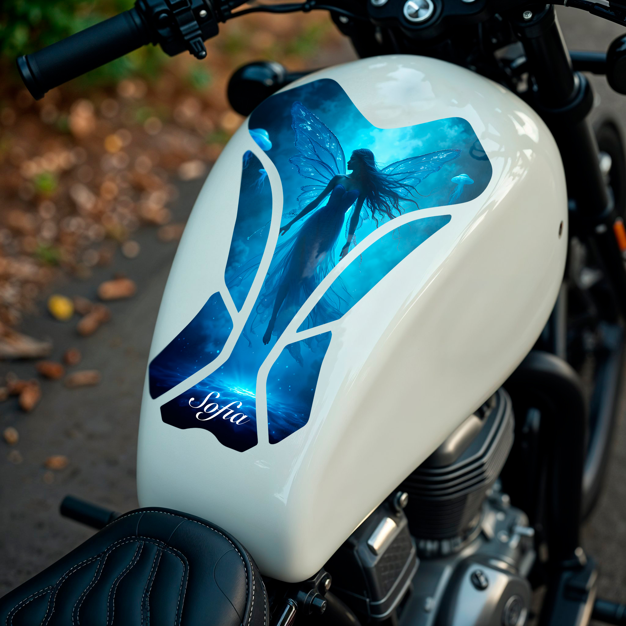 Dansende heks motor sticker