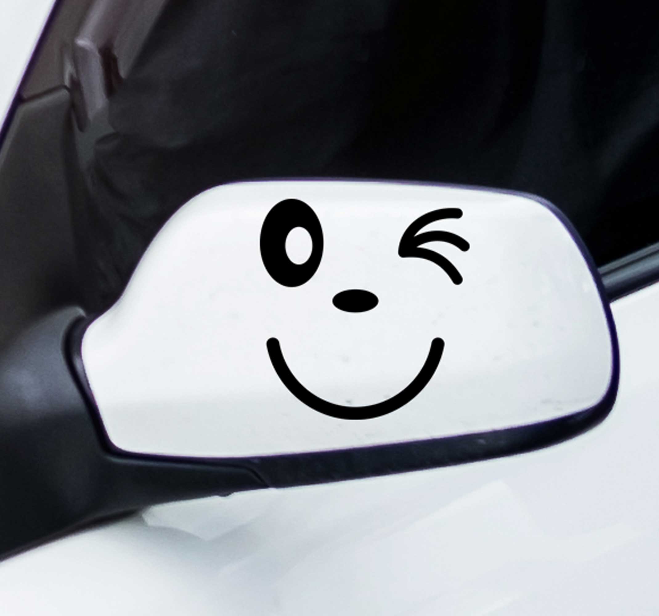 Autosticker smiley voor voertuig