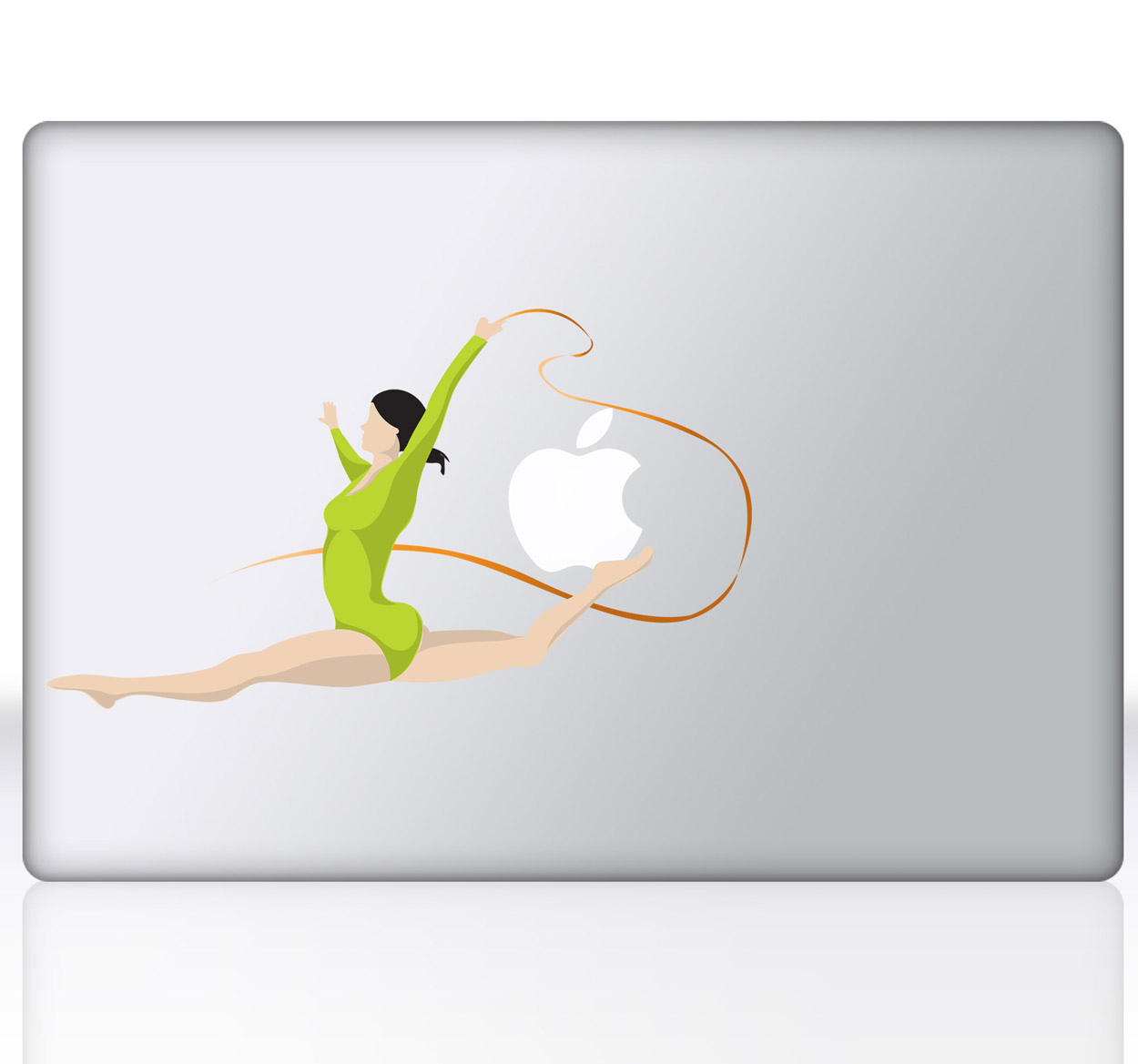 Sticker voor Macbook turnster lenig